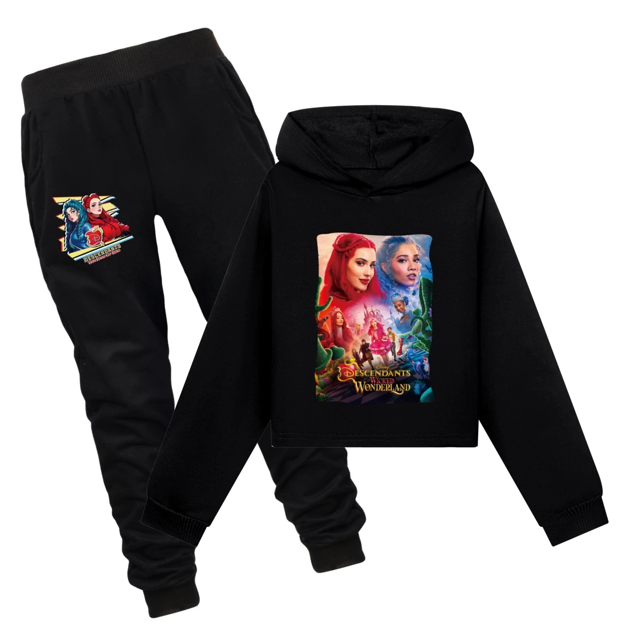 Cropped Hoodie Set — 5795 Edition, Style 10 · Set · Black