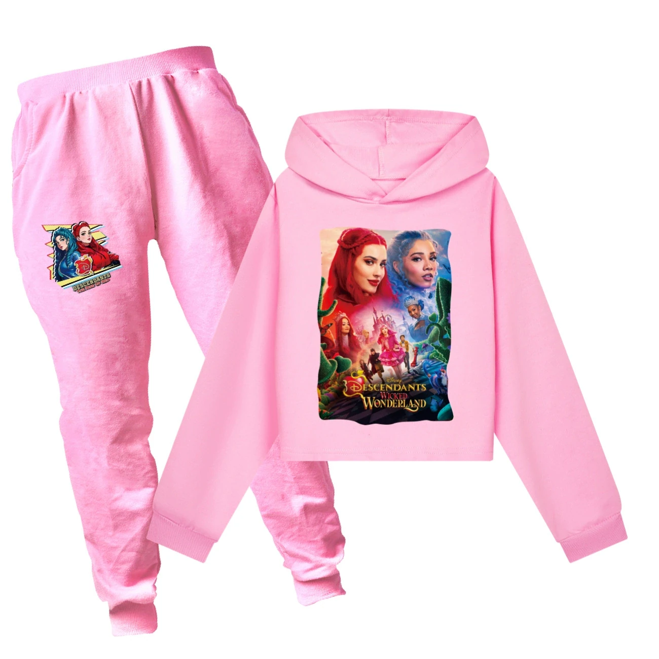 Cropped Hoodie Set — 5795 Edition, Style 14 · Set · Pink