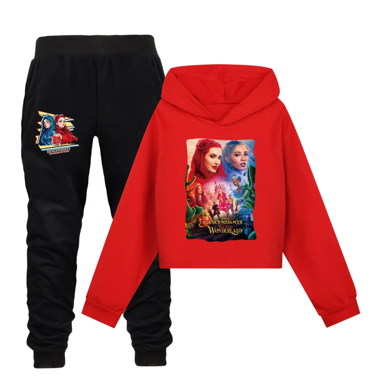 Cropped Hoodie Set — 5795 Edition, Style 20 · Set · Red