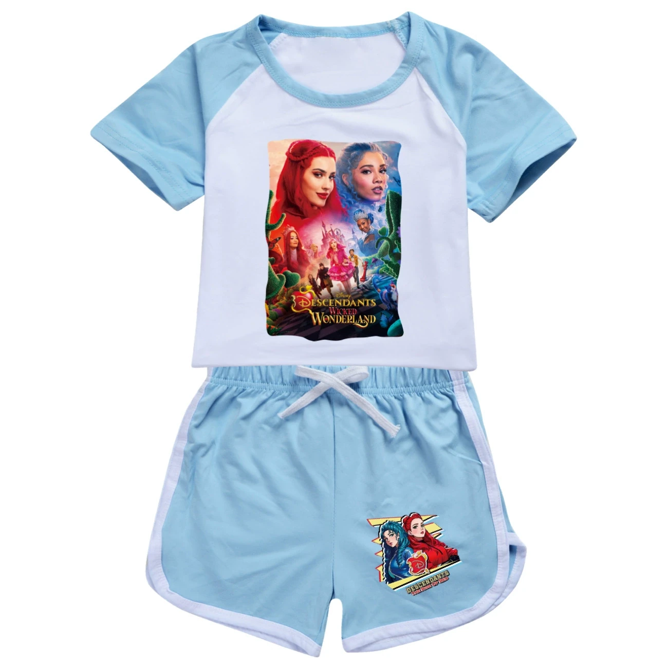 Tee & Shorts Active Set — 5795 Edition, Style 04 · Set · Light Blue