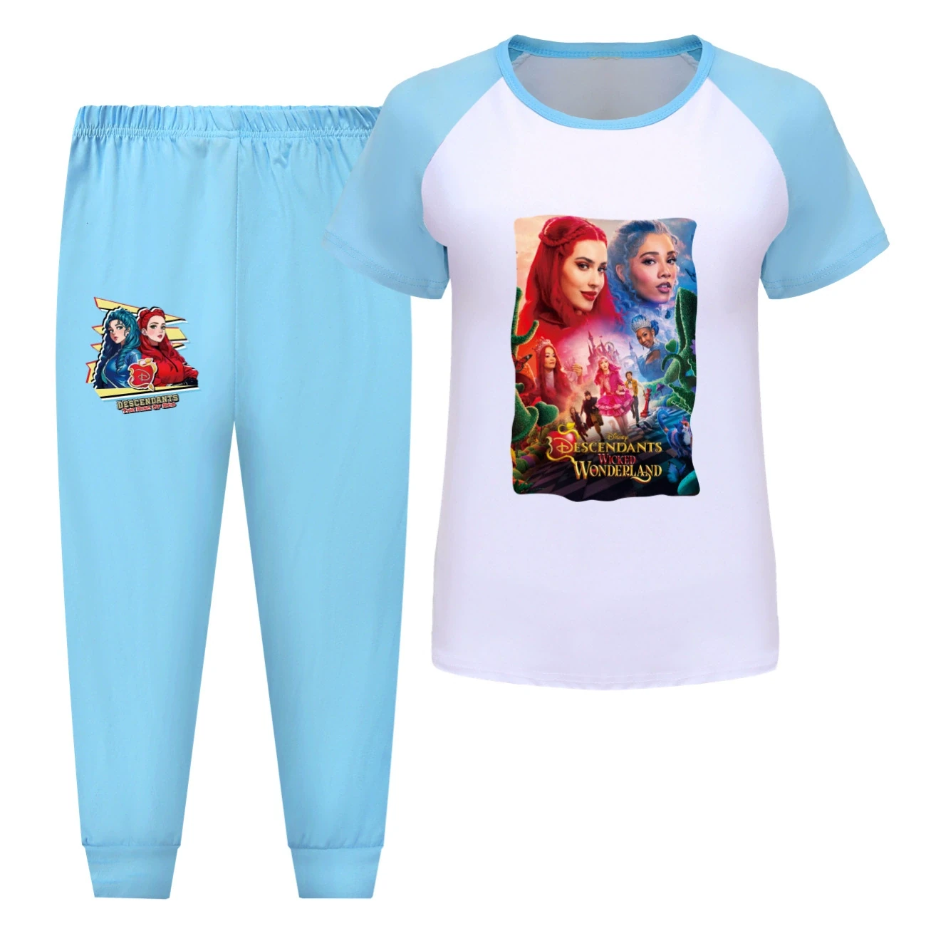 Tee & Shorts Active Set — 5795 Edition, Style 11 · Pants · Light Blue