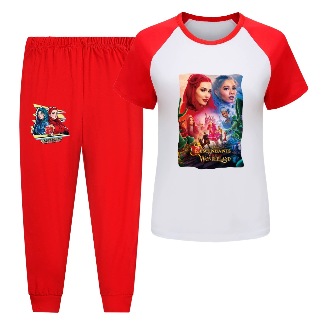 Tee & Shorts Active Set — 5795 Edition, Style 14 · Pants · Red
