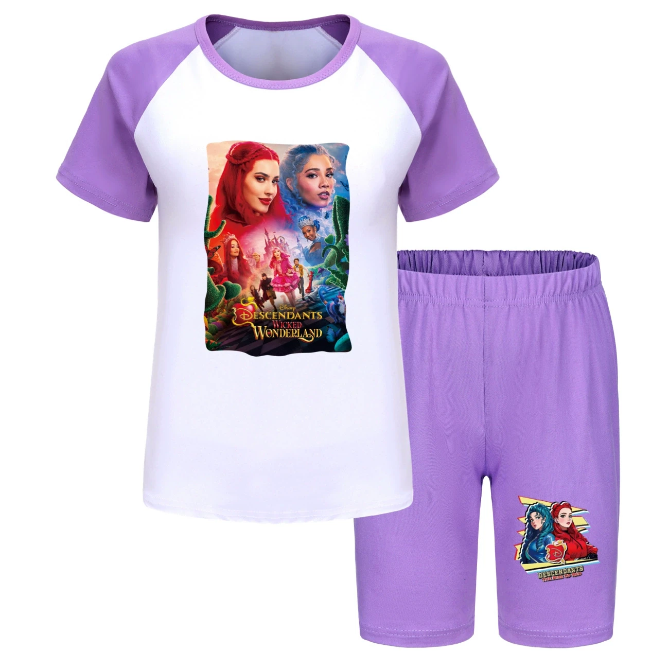 Tee & Shorts Active Set — 5795 Edition, Style 22 · Purple