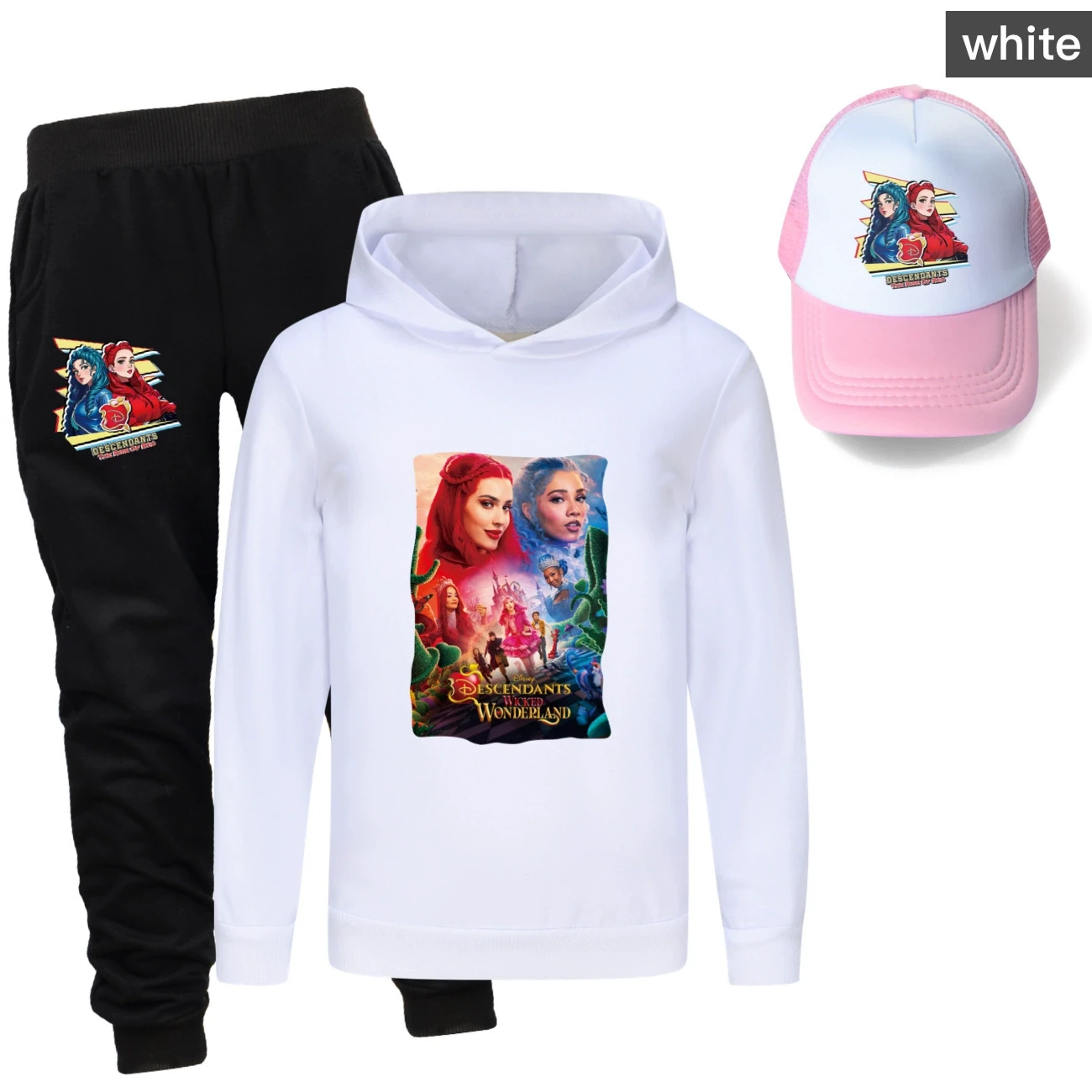 Three-Piece Hoodie, Jogger & Hat Set — 5795 Edition, Style 01 · White
