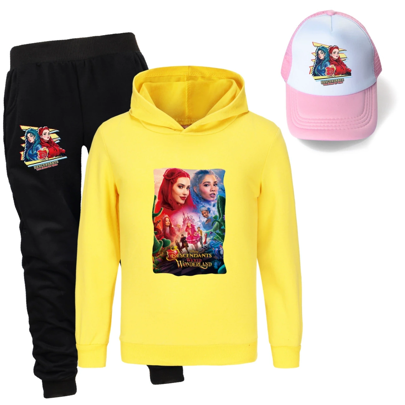 Three-Piece Hoodie, Jogger & Hat Set — 5795 Edition, Style 02 · Yellow