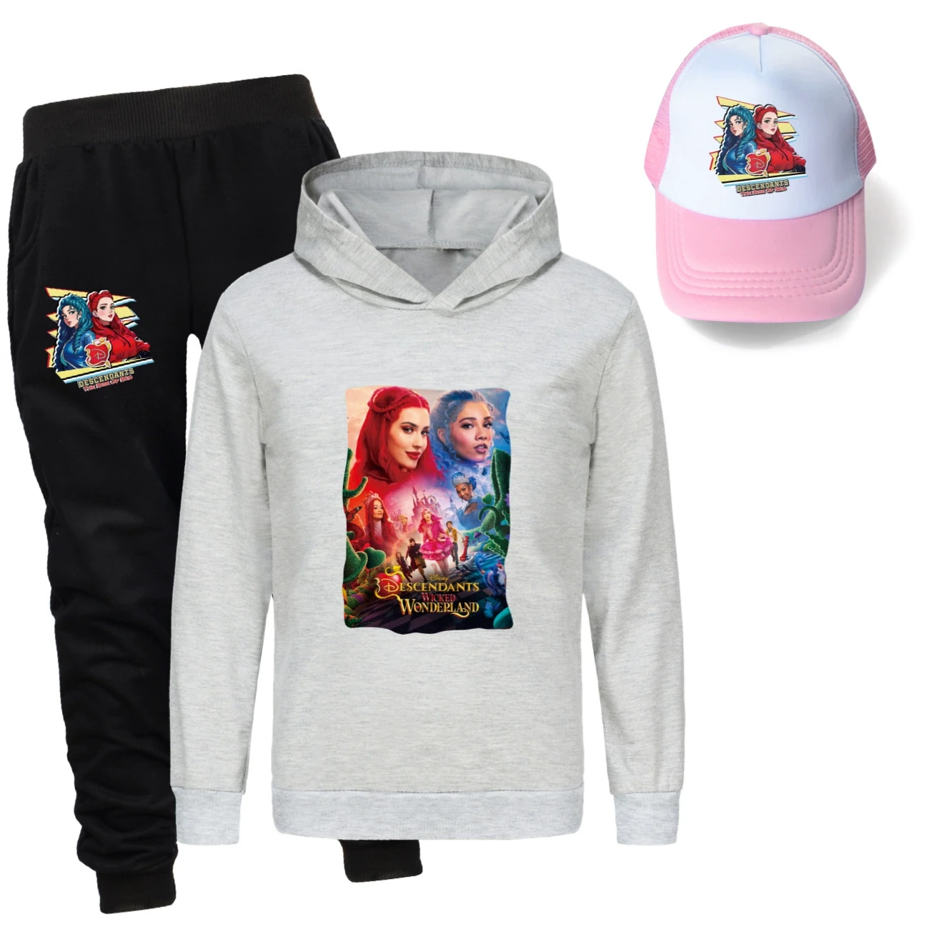 Three-Piece Hoodie, Jogger & Hat Set — 5795 Edition, Style 05 · Grey
