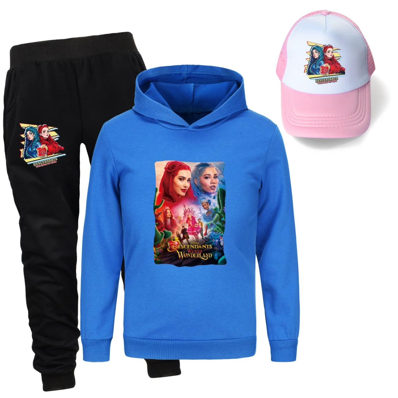 Three-Piece Hoodie, Jogger & Hat Set — 5795 Edition, Style 10 · Deep Blue