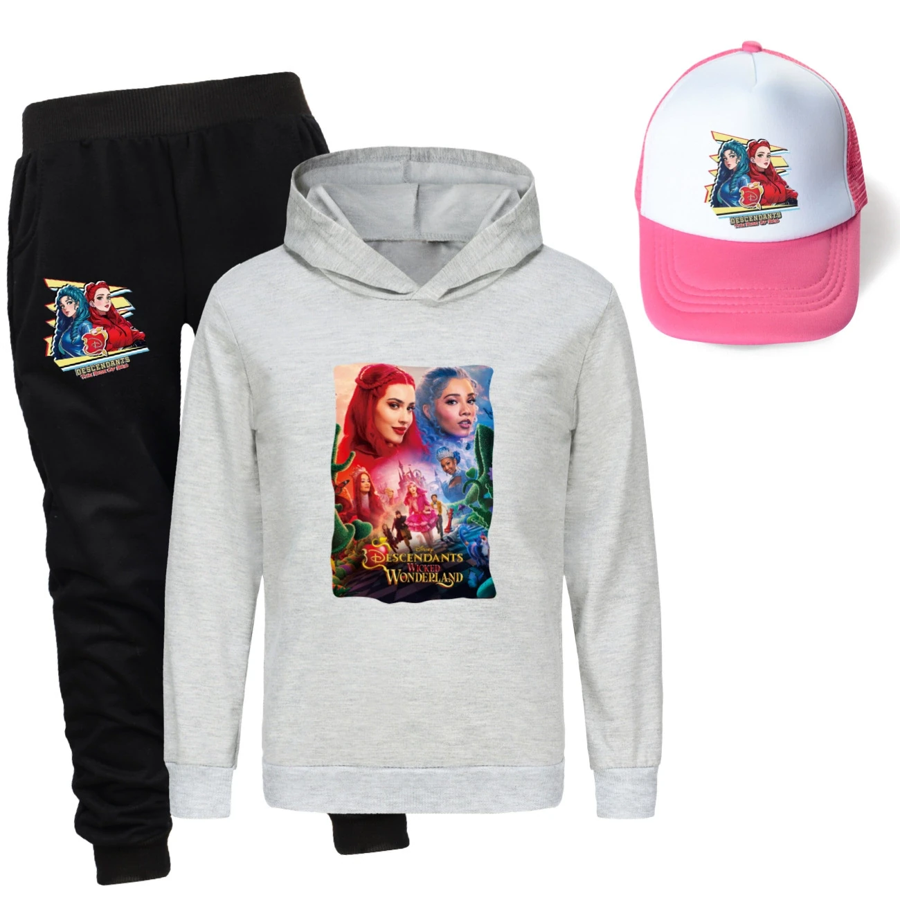 Three-Piece Hoodie, Jogger & Hat Set — 5795 Edition, Style 18 · Grey