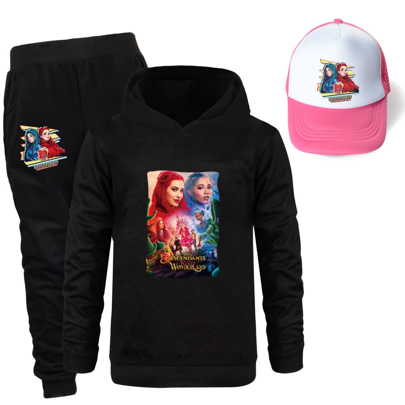 Three-Piece Hoodie, Jogger & Hat Set — 5795 Edition, Style 20 · Black