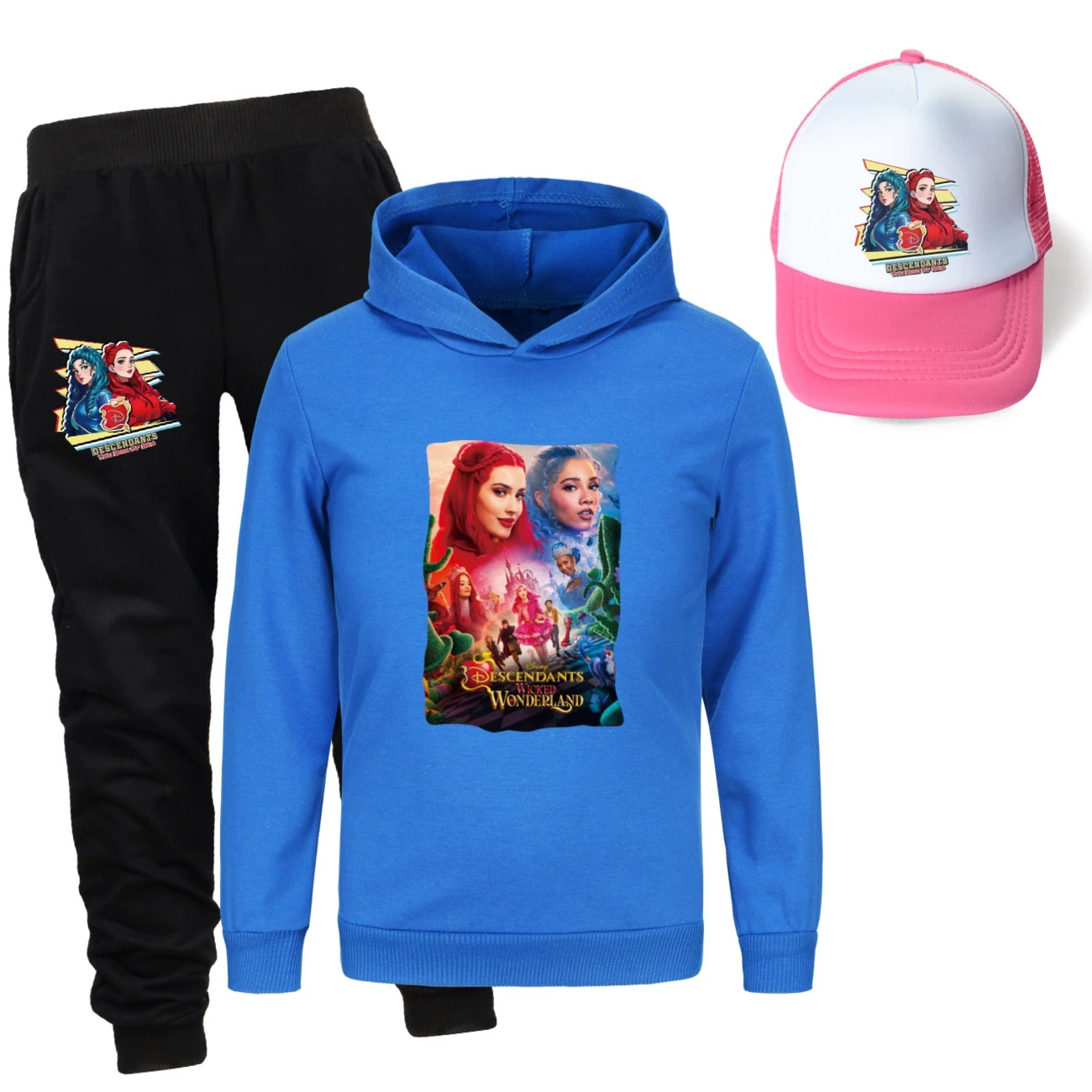 Three-Piece Hoodie, Jogger & Hat Set — 5795 Edition, Style 23 · Deep Blue
