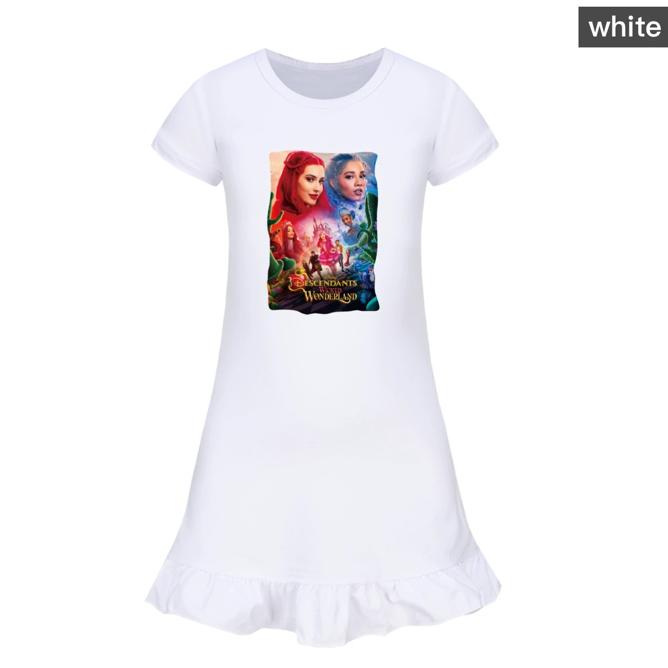 Ruffle-Hem Jersey Dress — 5795 Edition, Style 04 · White