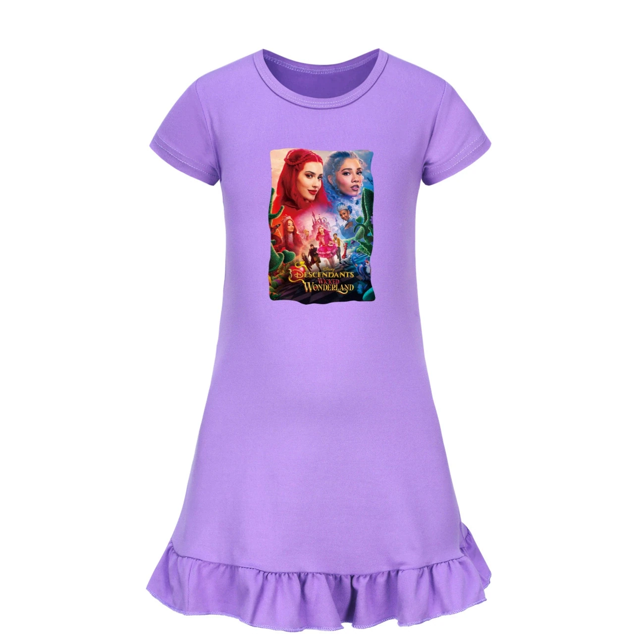 Ruffle-Hem Jersey Dress — 5795 Edition, Style 08 · Purple