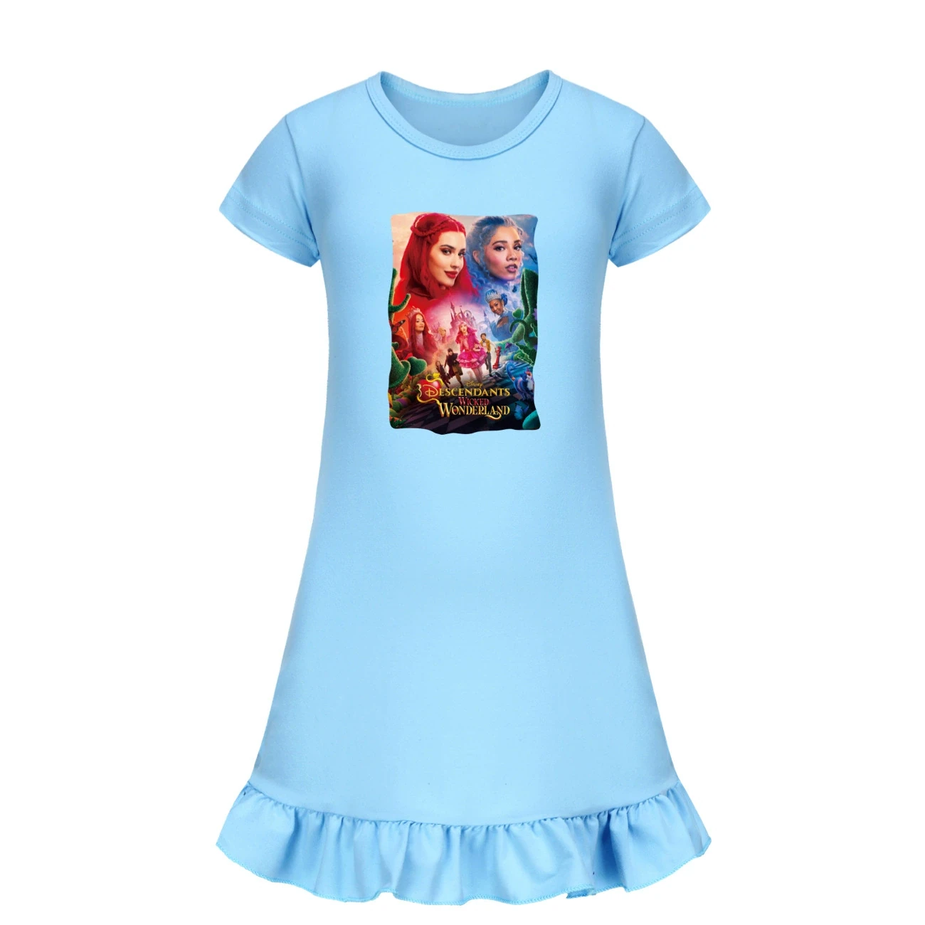 Ruffle-Hem Jersey Dress — 5795 Edition, Style 10 · Light Blue