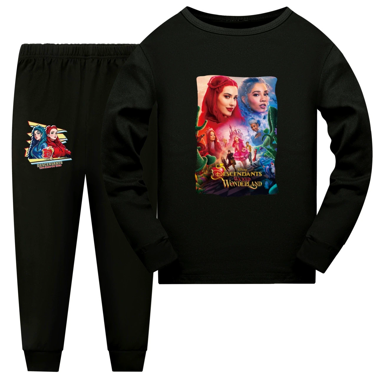 Family Lounge Set — 5795 Edition, Style 13 · Long Sleeve · Black