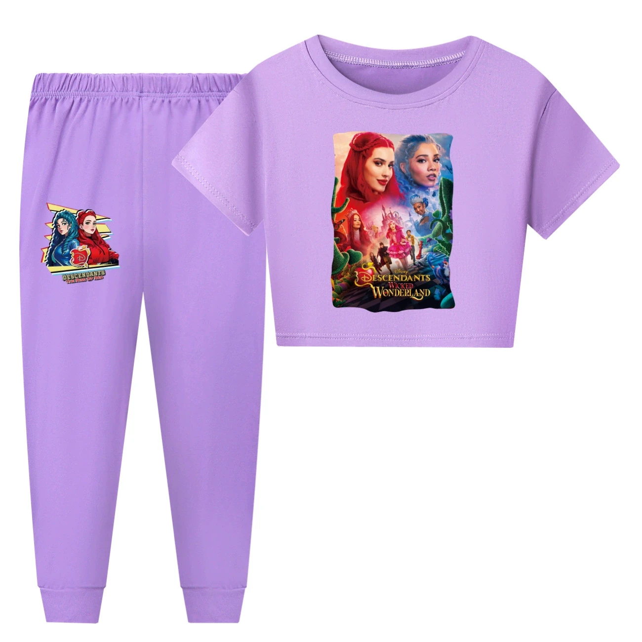 Family Lounge Set — 5795 Edition, Style 24 · Short Sleeve · Pants · Purple