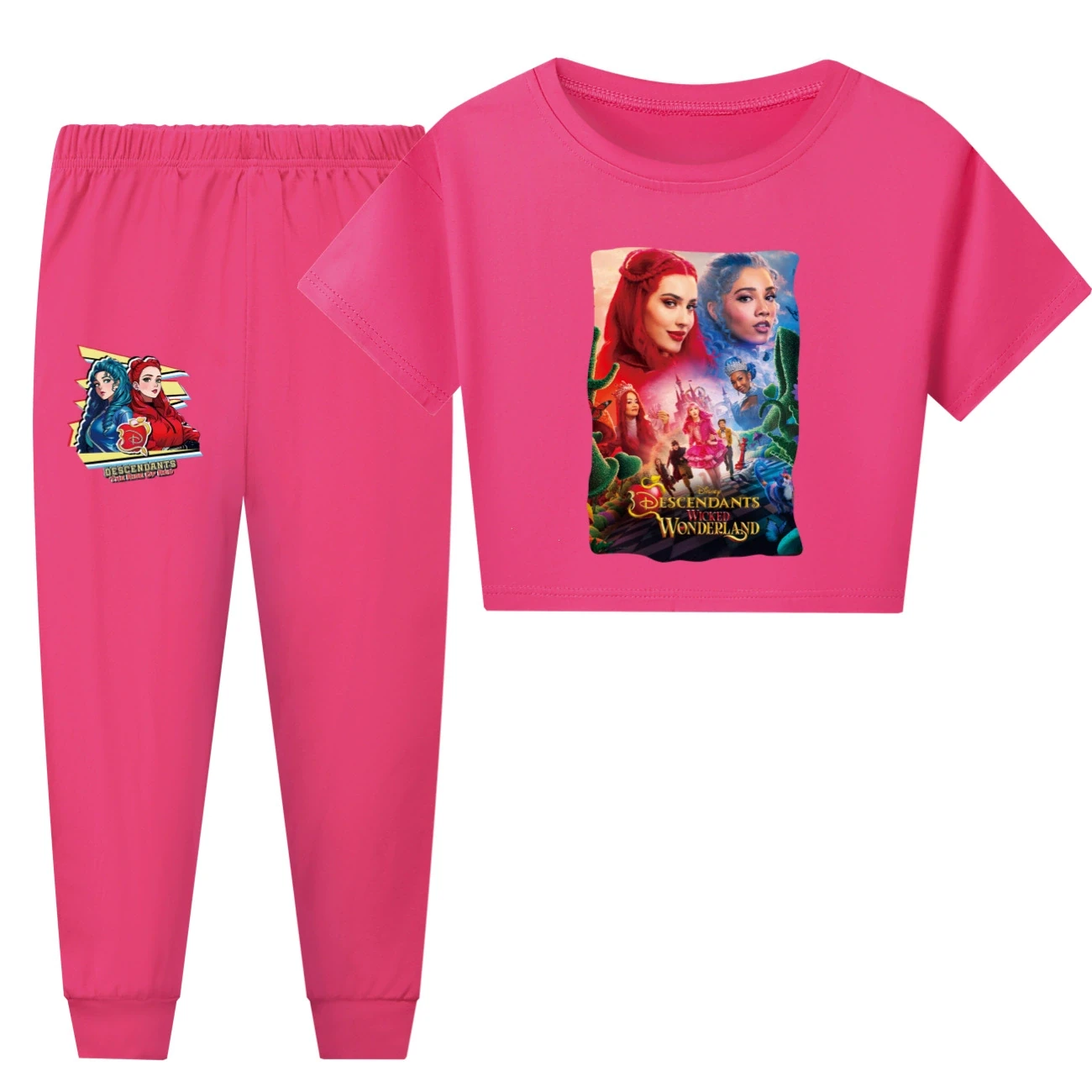 Family Lounge Set — 5795 Edition, Style 26 · Short Sleeve · Pants · Rose