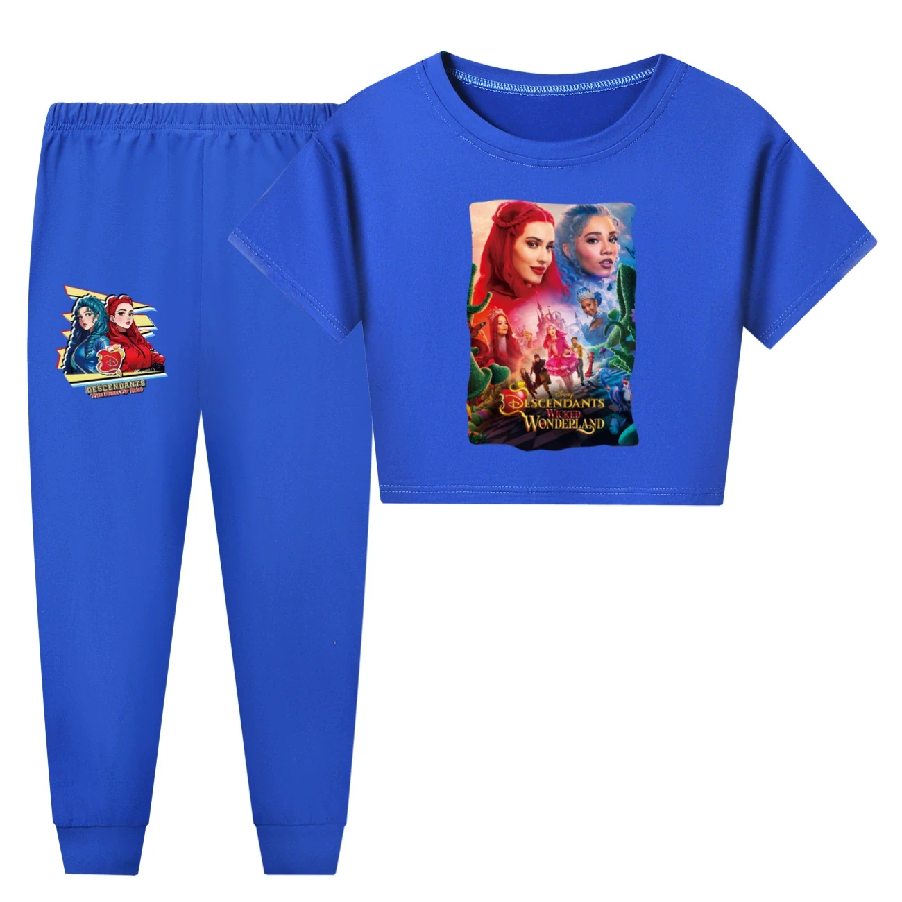Family Lounge Set — 5795 Edition, Style 27 · Short Sleeve · Pants · Deep Blue