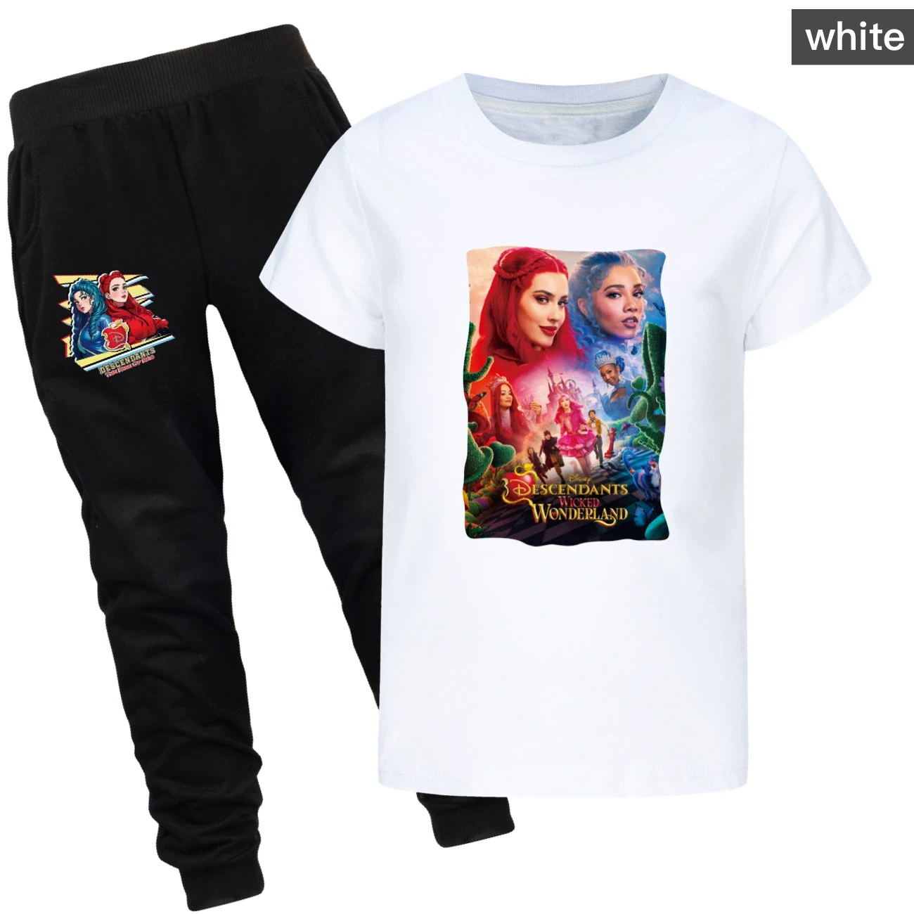Graphic Tee & Jogger Set — 5795 Edition, Style 17 · Set · White