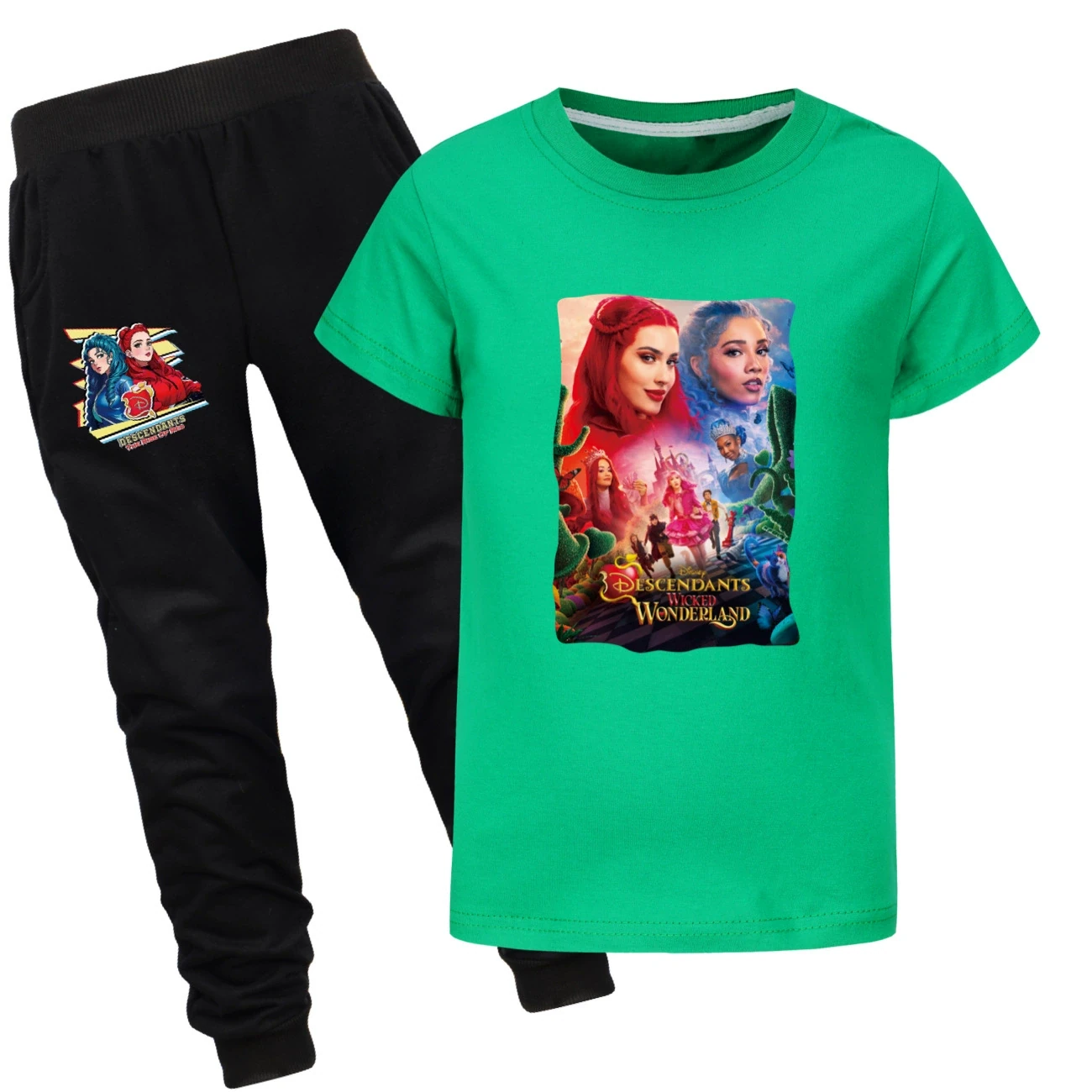 Graphic Tee & Jogger Set — 5795 Edition, Style 18 · Set · Green