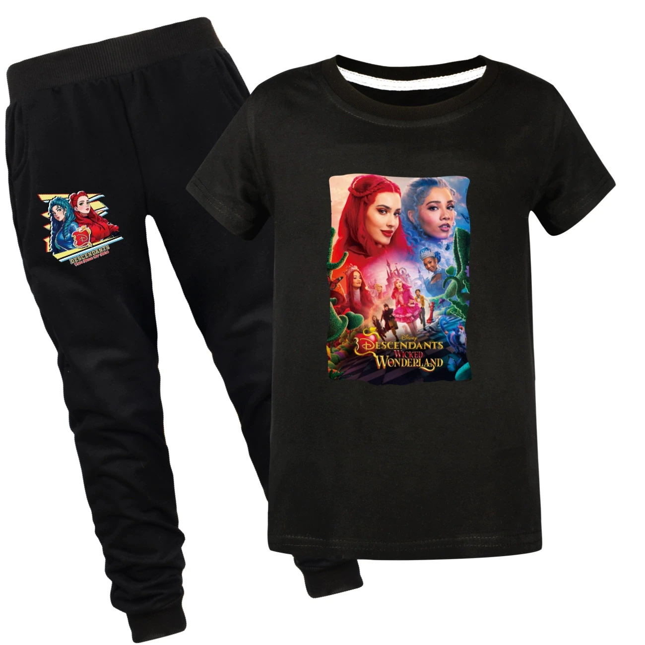 Graphic Tee & Jogger Set — 5795 Edition, Style 22 · Set · Black