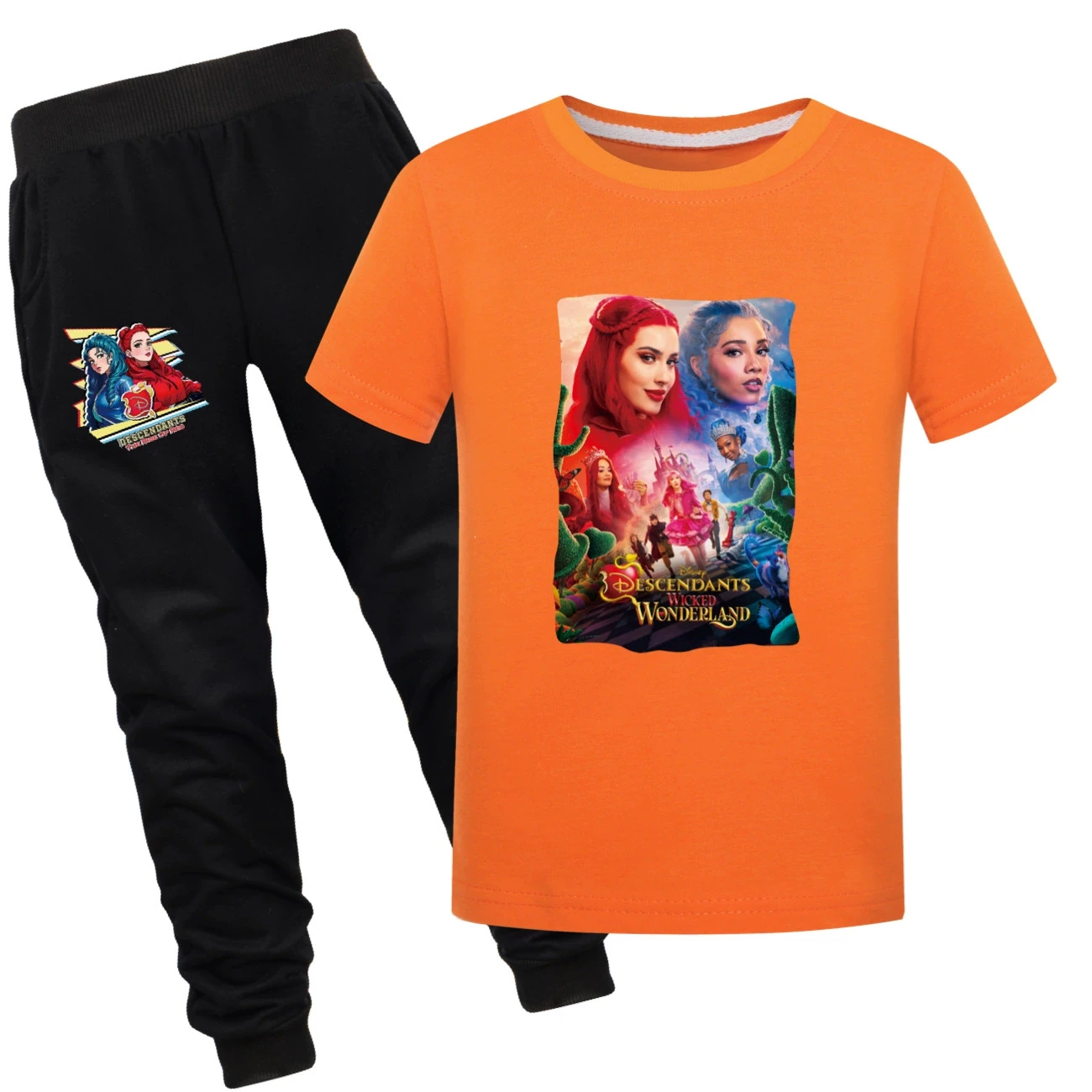 Graphic Tee & Jogger Set — 5795 Edition, Style 23 · Set · Orange