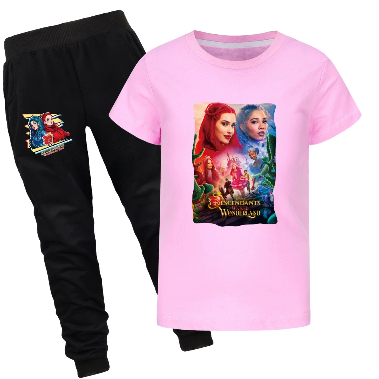 Graphic Tee & Jogger Set — 5795 Edition, Style 24 · Set · Pink