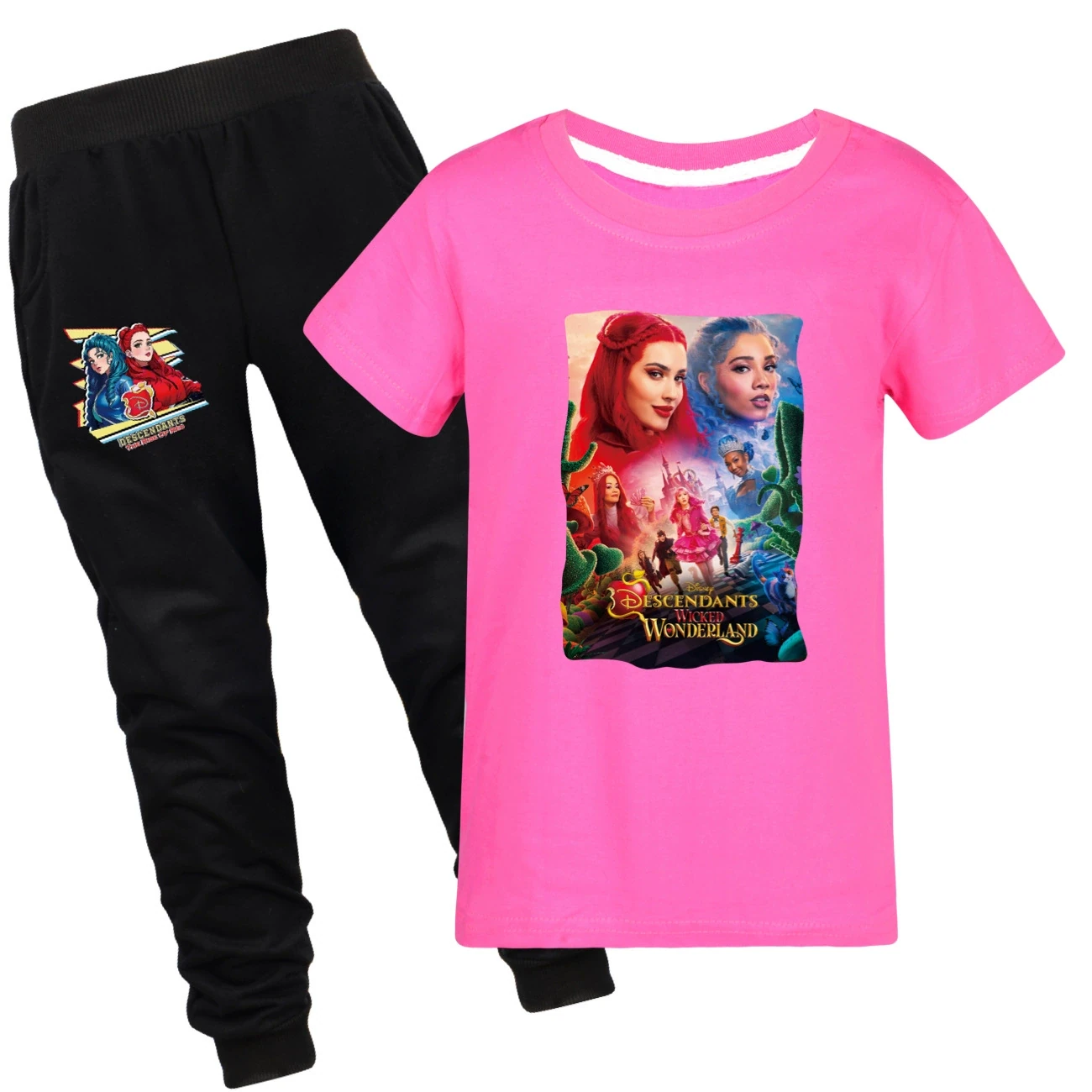 Graphic Tee & Jogger Set — 5795 Edition, Style 26 · Set · Rose