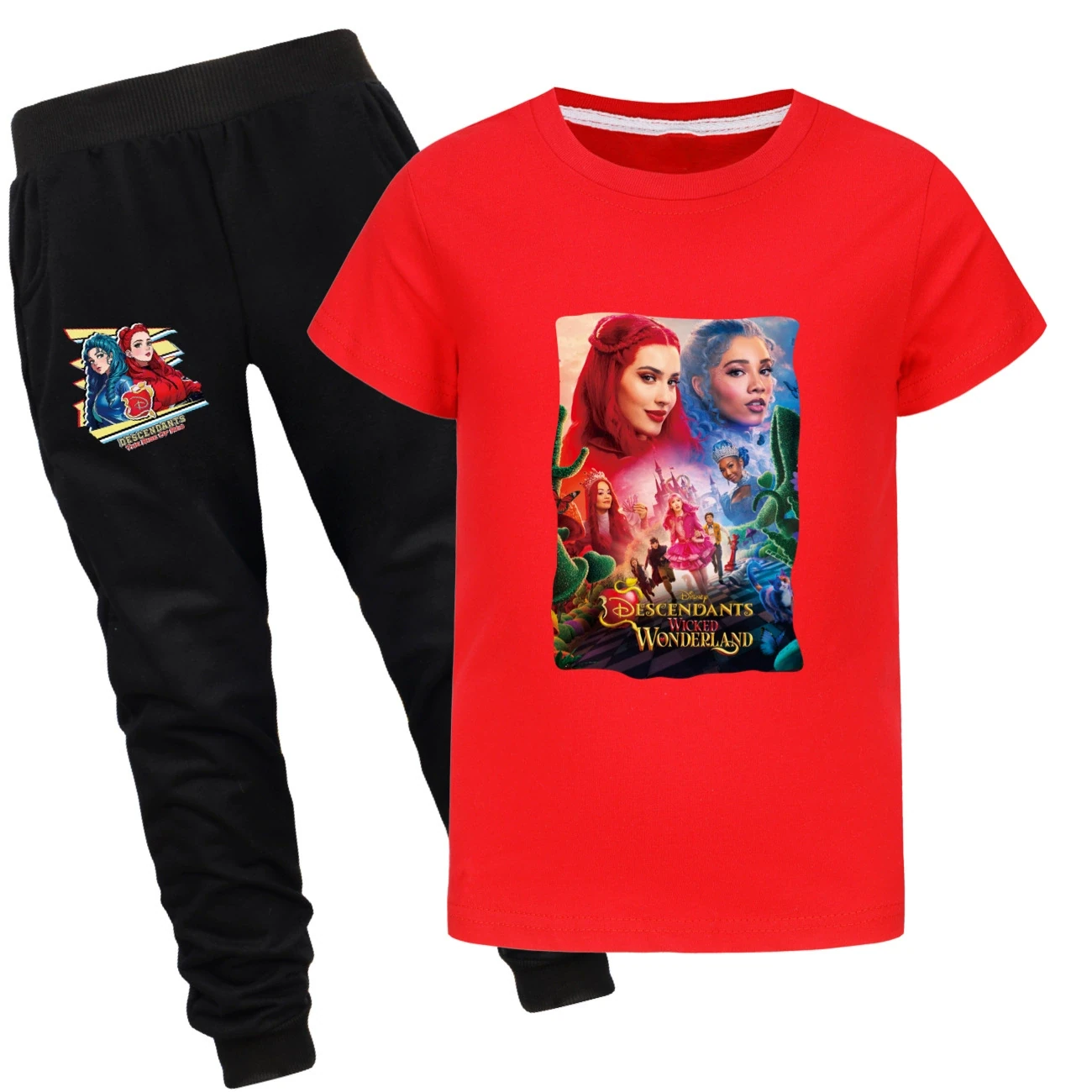 Graphic Tee & Jogger Set — 5795 Edition, Style 28 · Set · Red