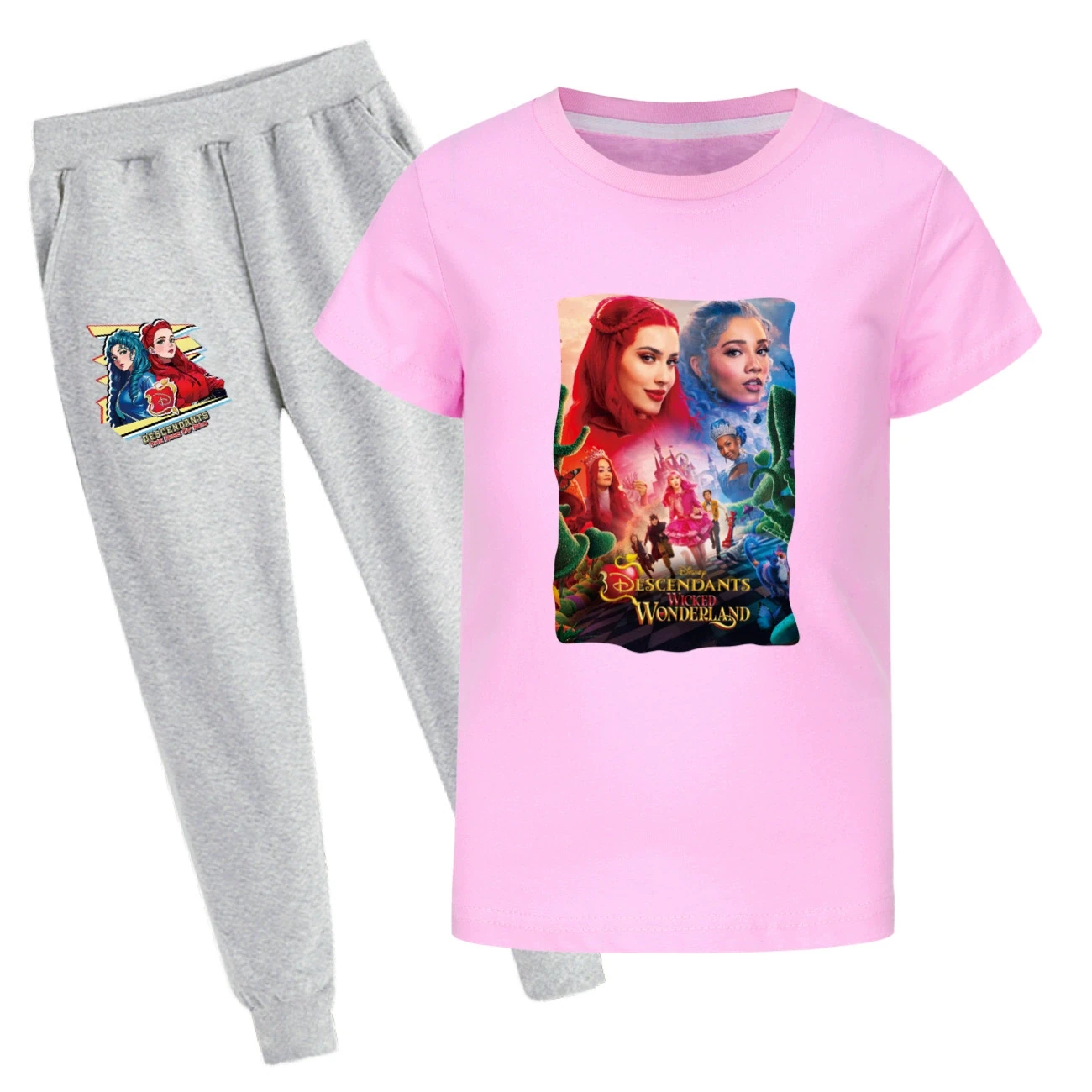 Graphic Tee & Jogger Set — 5795 Edition, Style 35 · Set · Pink