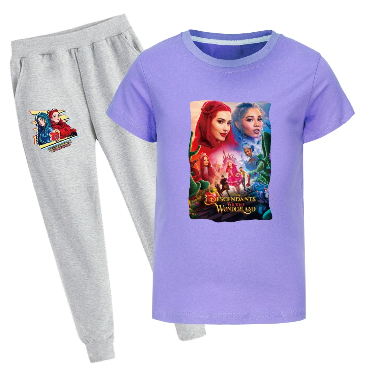 Graphic Tee & Jogger Set — 5795 Edition, Style 37 · Set · Purple