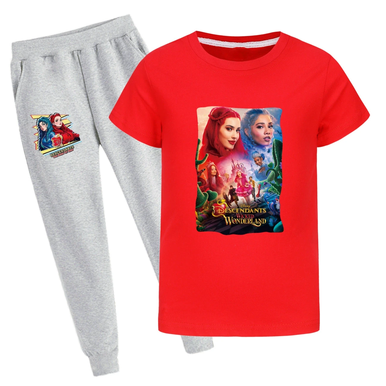 Graphic Tee & Jogger Set — 5795 Edition, Style 38 · Set · Red