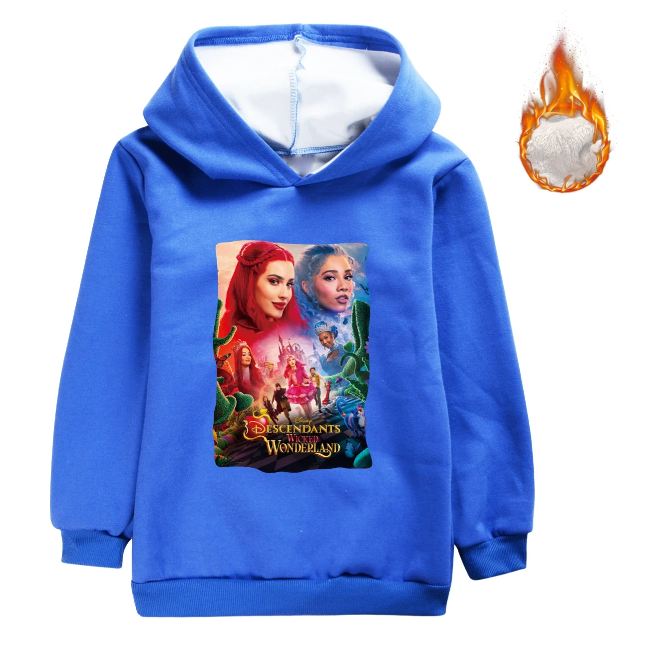 Warm-Lined Graphic Hoodie — 5795 Edition, Style 09 · Deep Blue