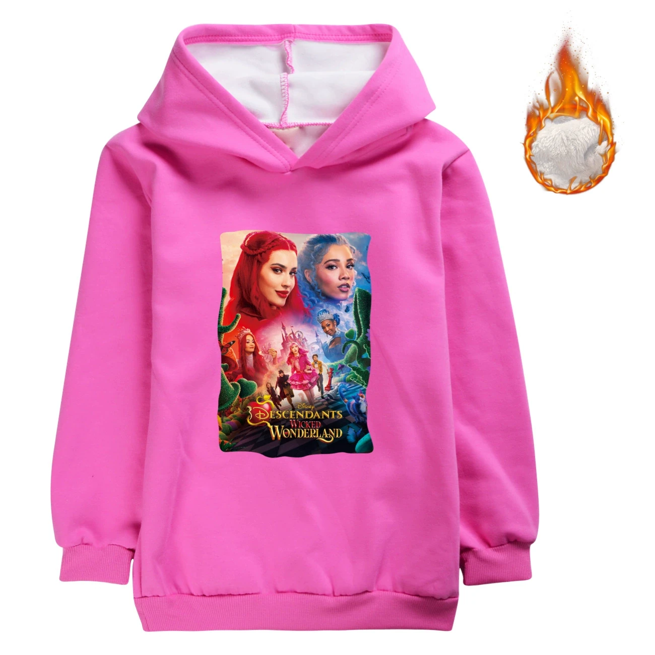Warm-Lined Graphic Hoodie — 5795 Edition, Style 11 · Rose