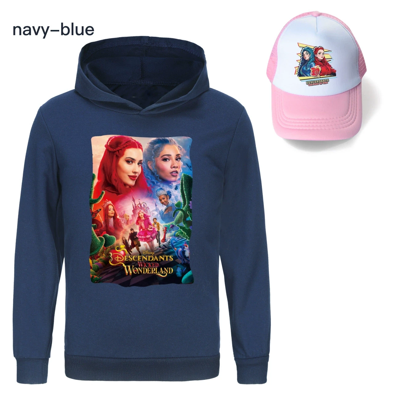 Graphic Hoodie & Sun Hat Set — 5795 Edition, Style 09 · Navy