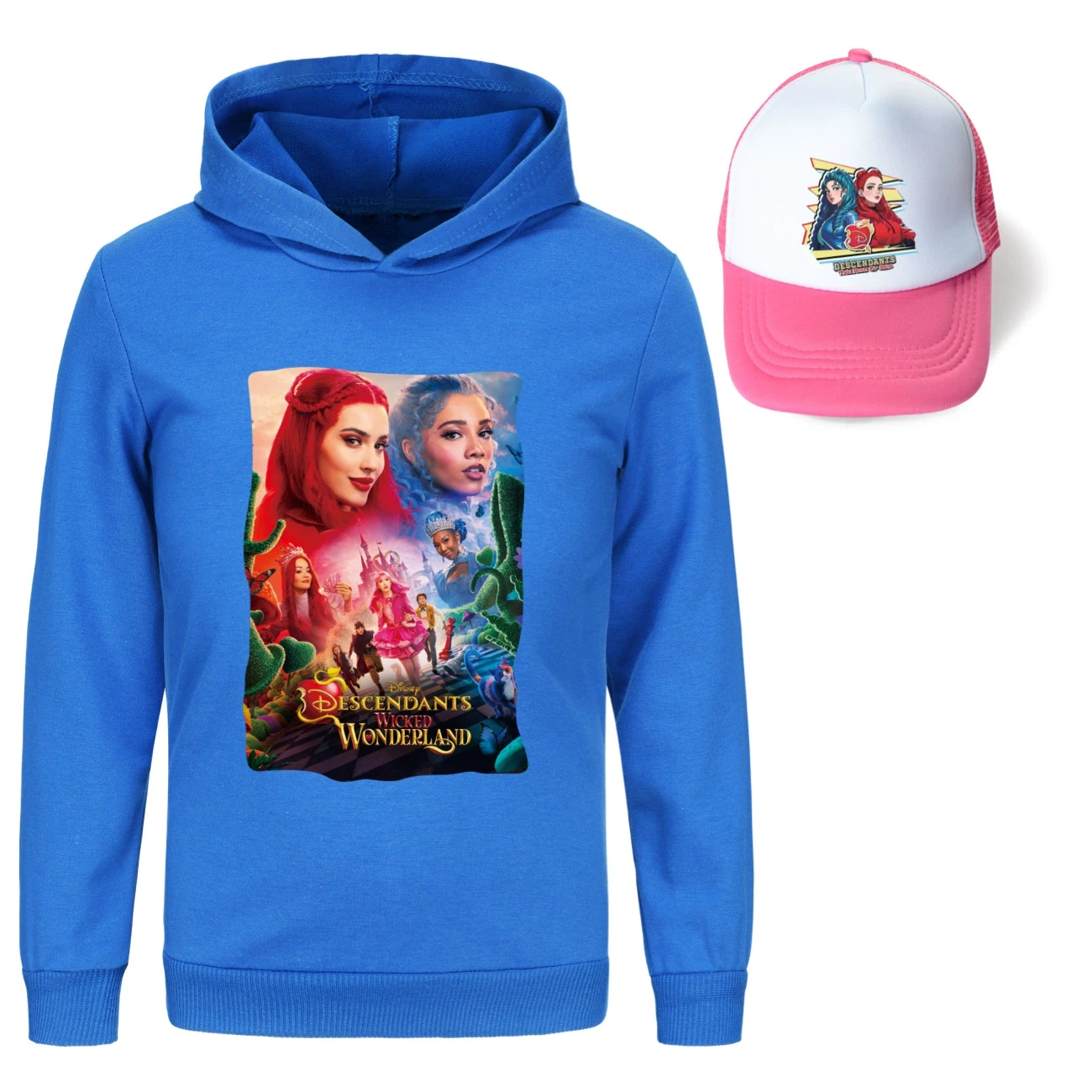 Graphic Hoodie & Sun Hat Set — 5795 Edition, Style 23 · Deep Blue
