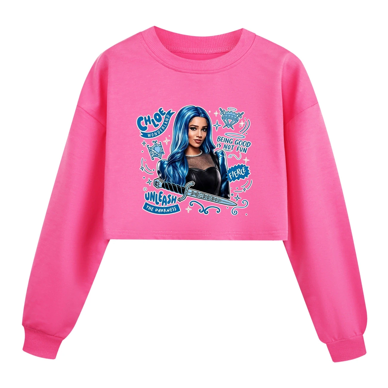 Cropped Sweatshirt Play Set — 5796 Edition, Style 07 · Rose