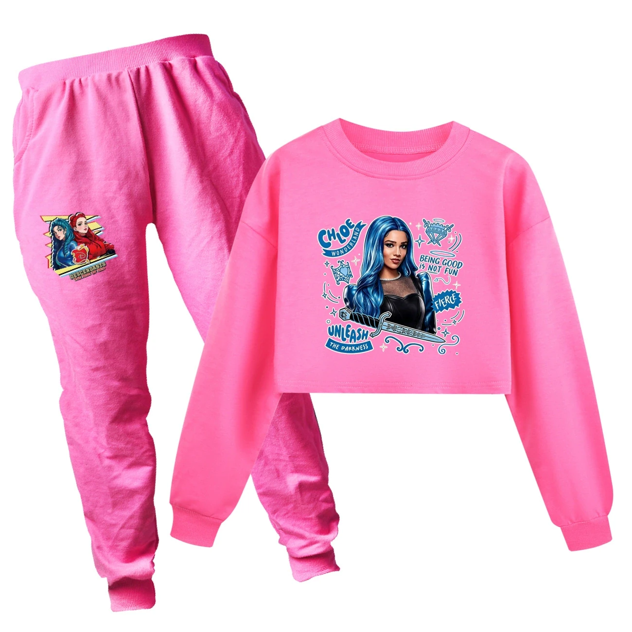 Cropped Sweatshirt Play Set — 5796 Edition, Style 09 · Set · Rose