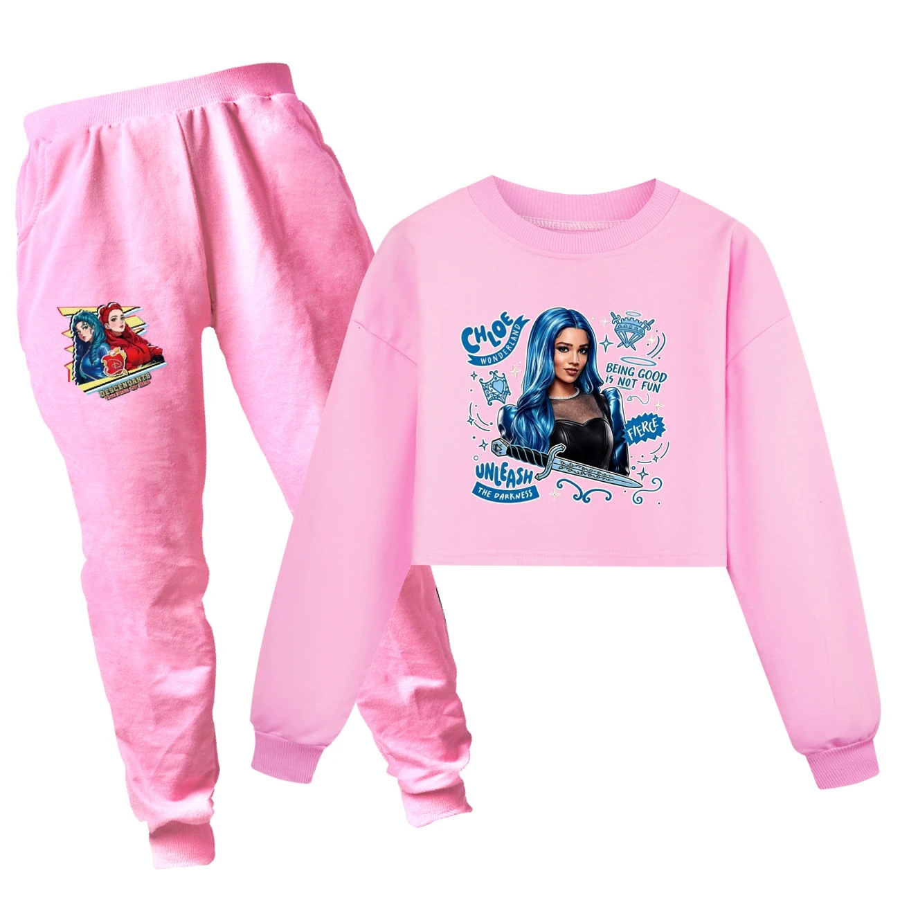 Cropped Sweatshirt Play Set — 5796 Edition, Style 10 · Set · Pink