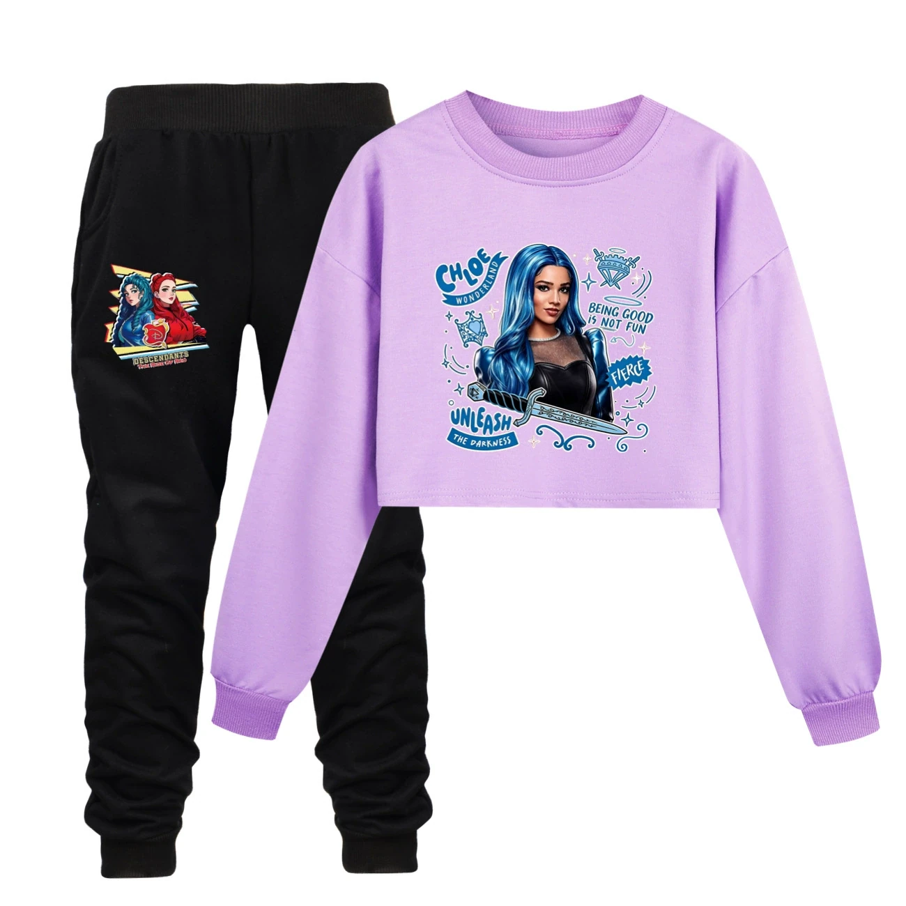 Cropped Sweatshirt Play Set — 5796 Edition, Style 12 · Set · Purple