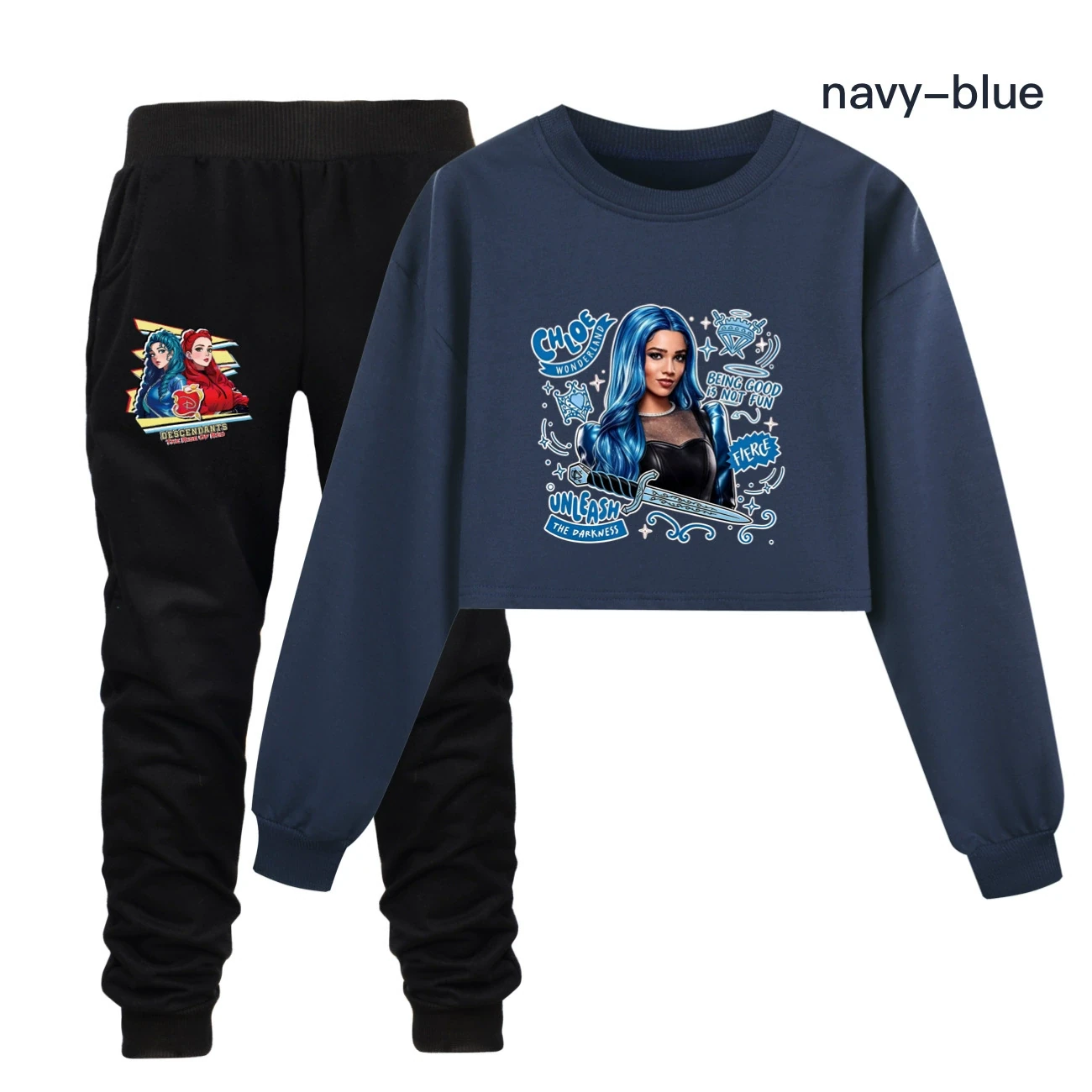 Cropped Sweatshirt Play Set — 5796 Edition, Style 13 · Set · Navy