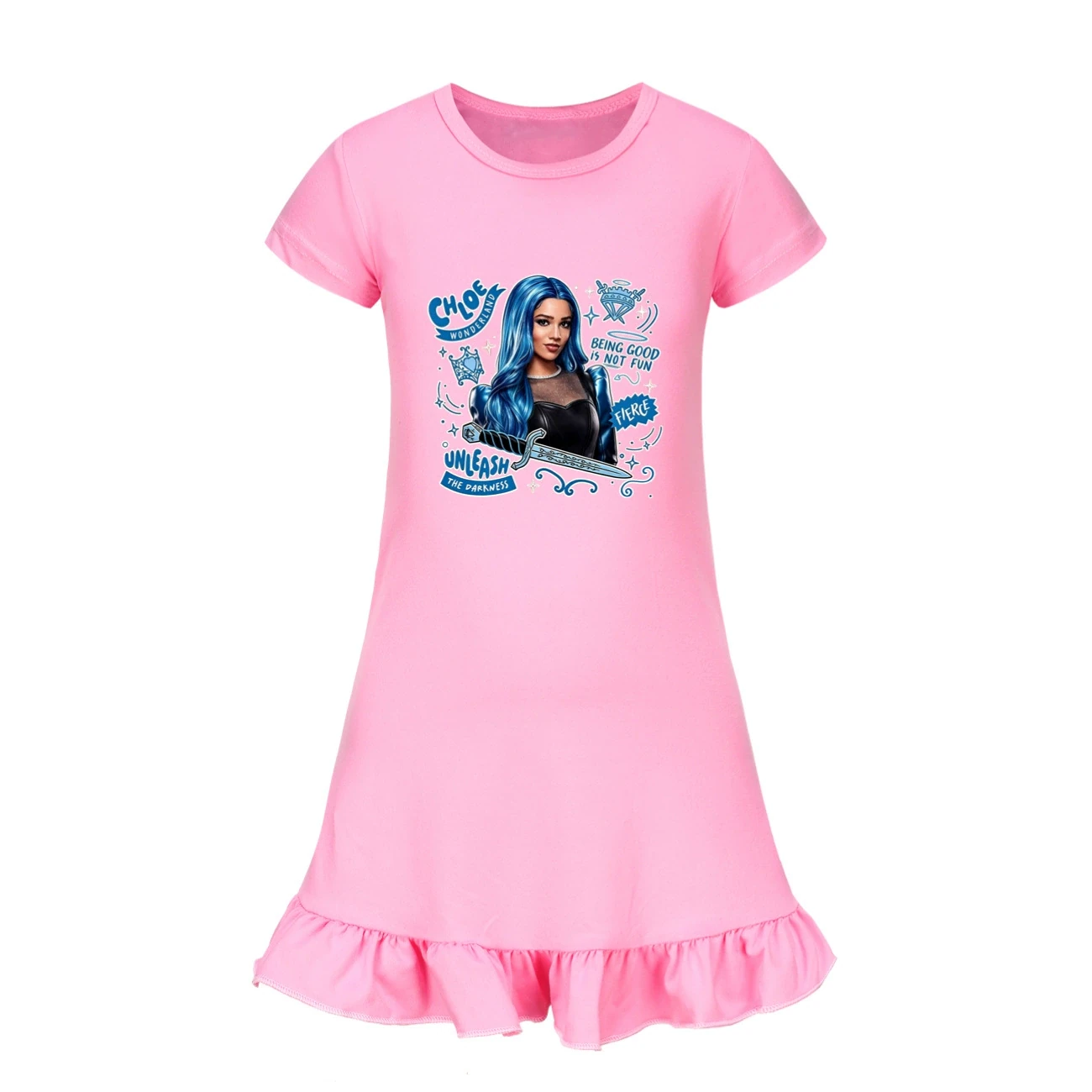 Ruffle-Hem Jersey Dress — 5796 Edition, Style 05 · Pink