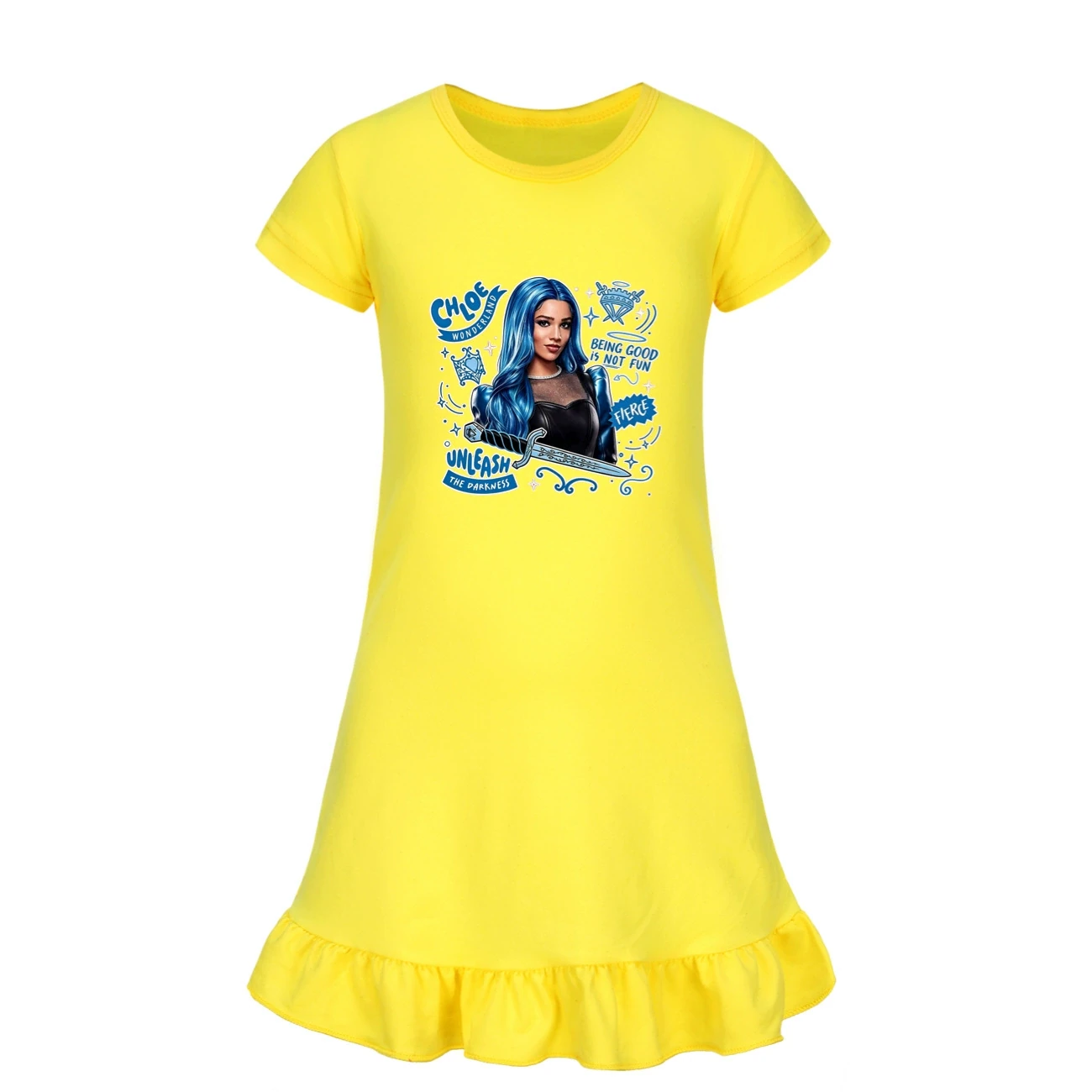 Ruffle-Hem Jersey Dress — 5796 Edition, Style 06 · Yellow