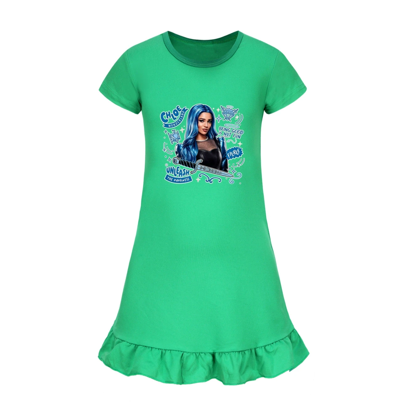 Ruffle-Hem Jersey Dress — 5796 Edition, Style 09 · Green