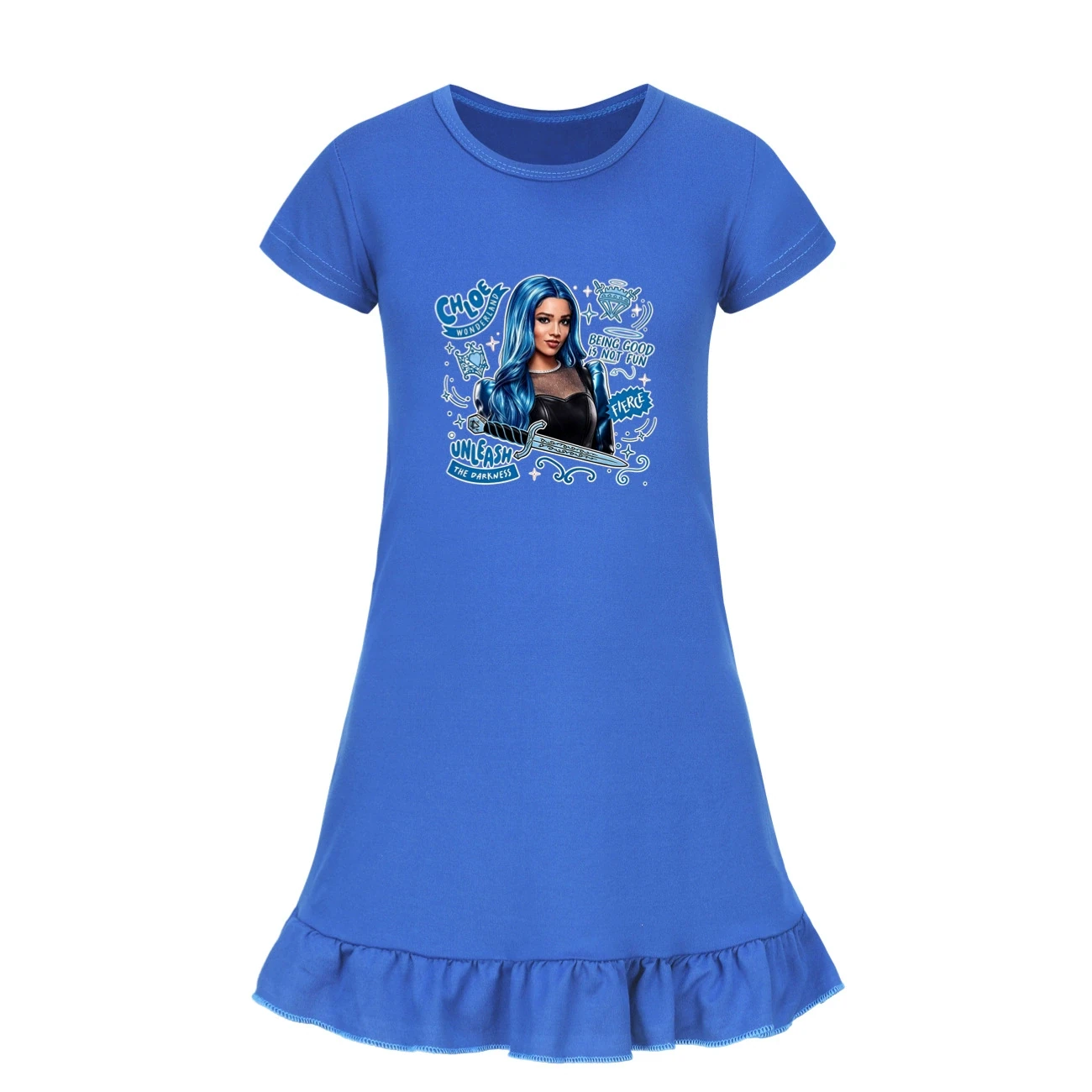 Ruffle-Hem Jersey Dress — 5796 Edition, Style 11 · Deep Blue