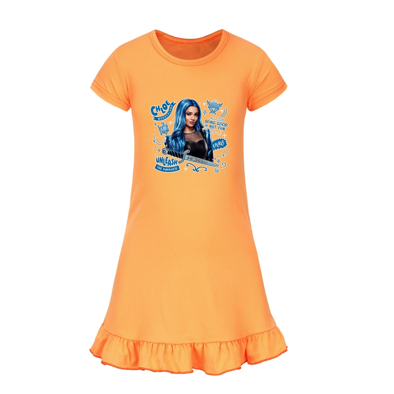 Ruffle-Hem Jersey Dress — 5796 Edition, Style 14 · Orange