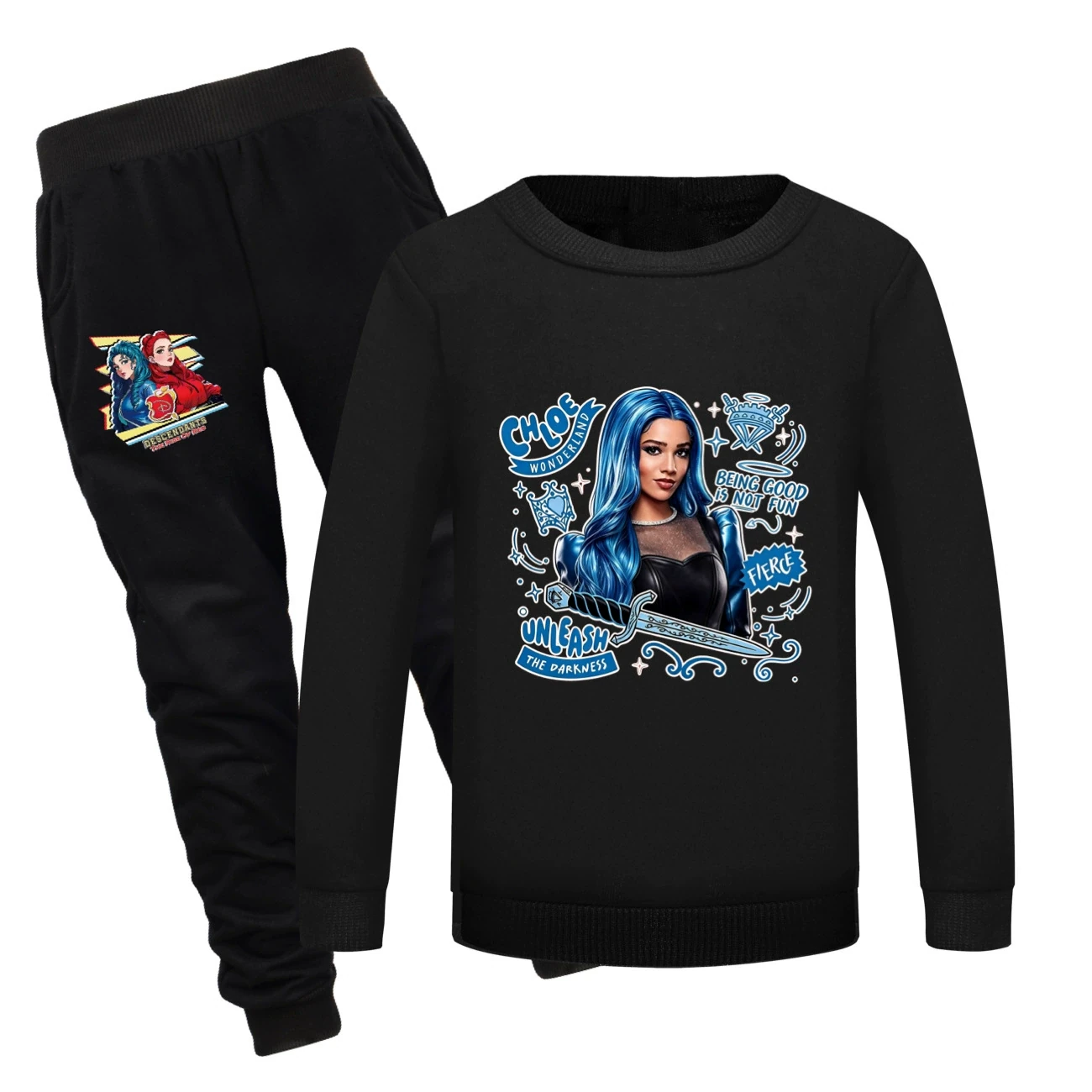 Crewneck Sweatshirt Set — 5796 Edition, Style 01 · Set · Black