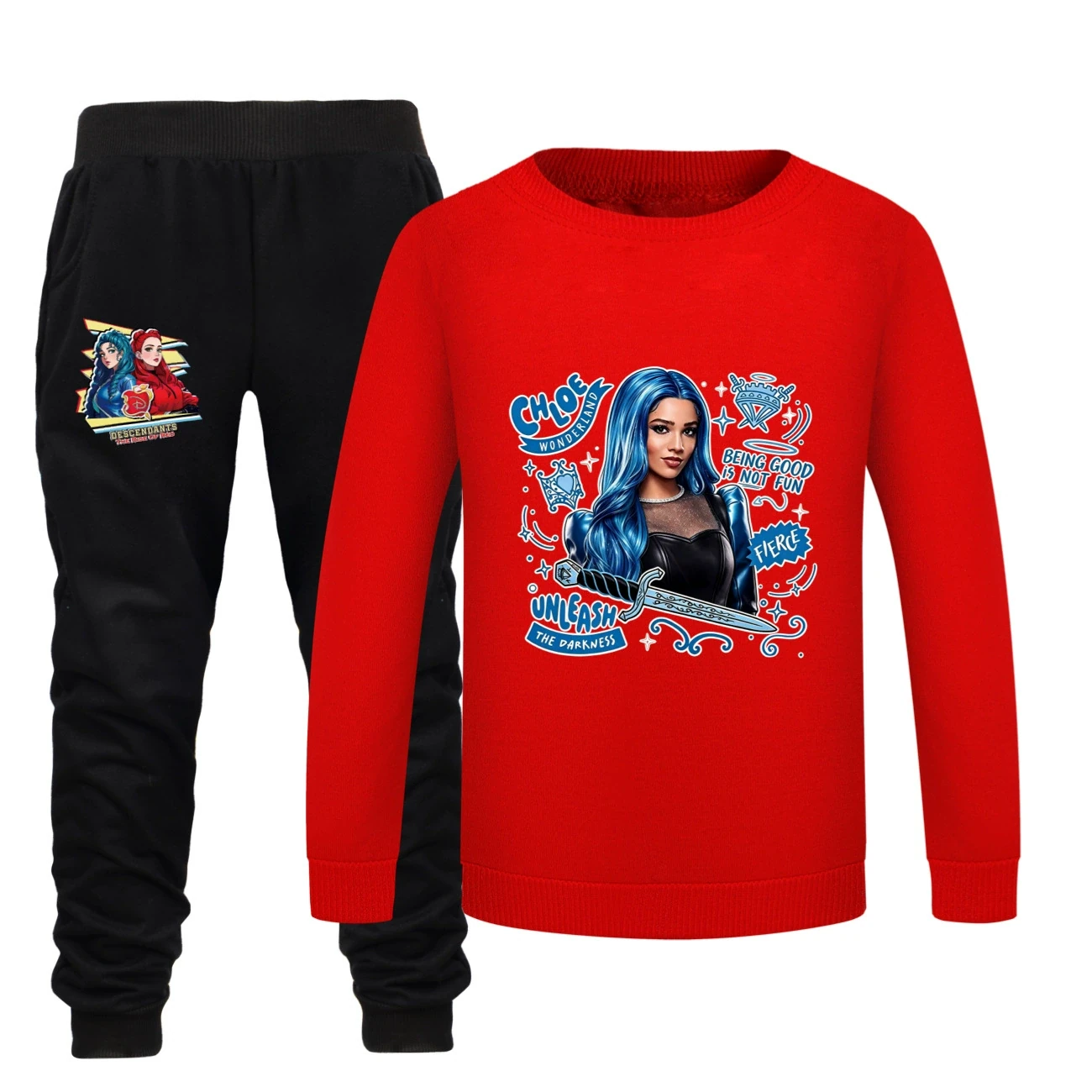 Crewneck Sweatshirt Set — 5796 Edition, Style 21 · Red