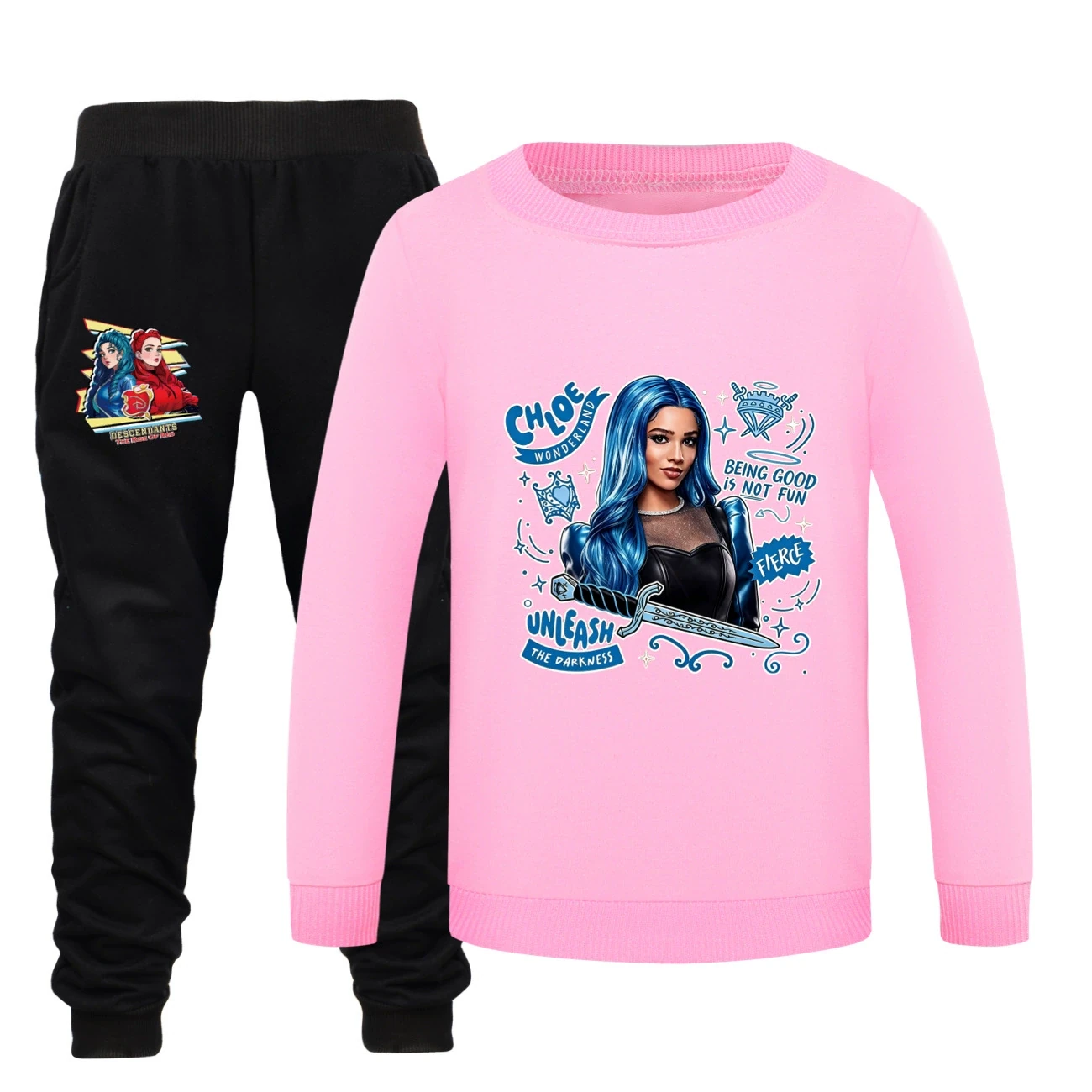 Crewneck Sweatshirt Set — 5796 Edition, Style 28 · Pink