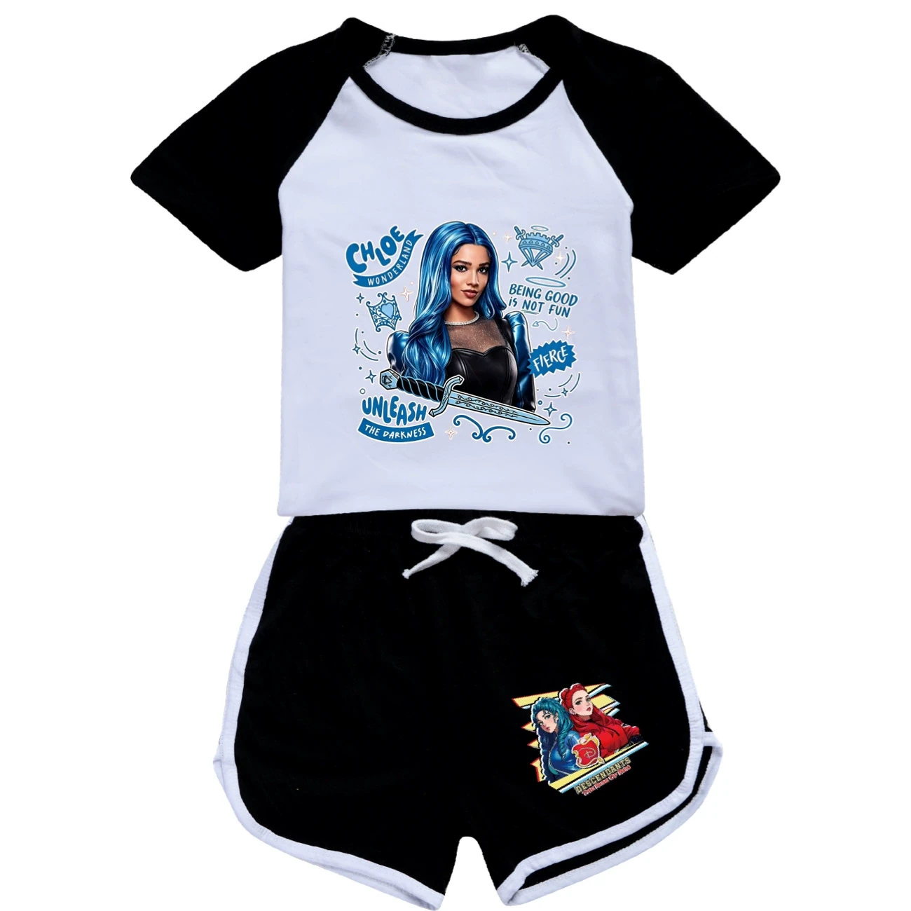 Tee & Shorts Active Set — 5796 Edition, Style 02 · Set · Black