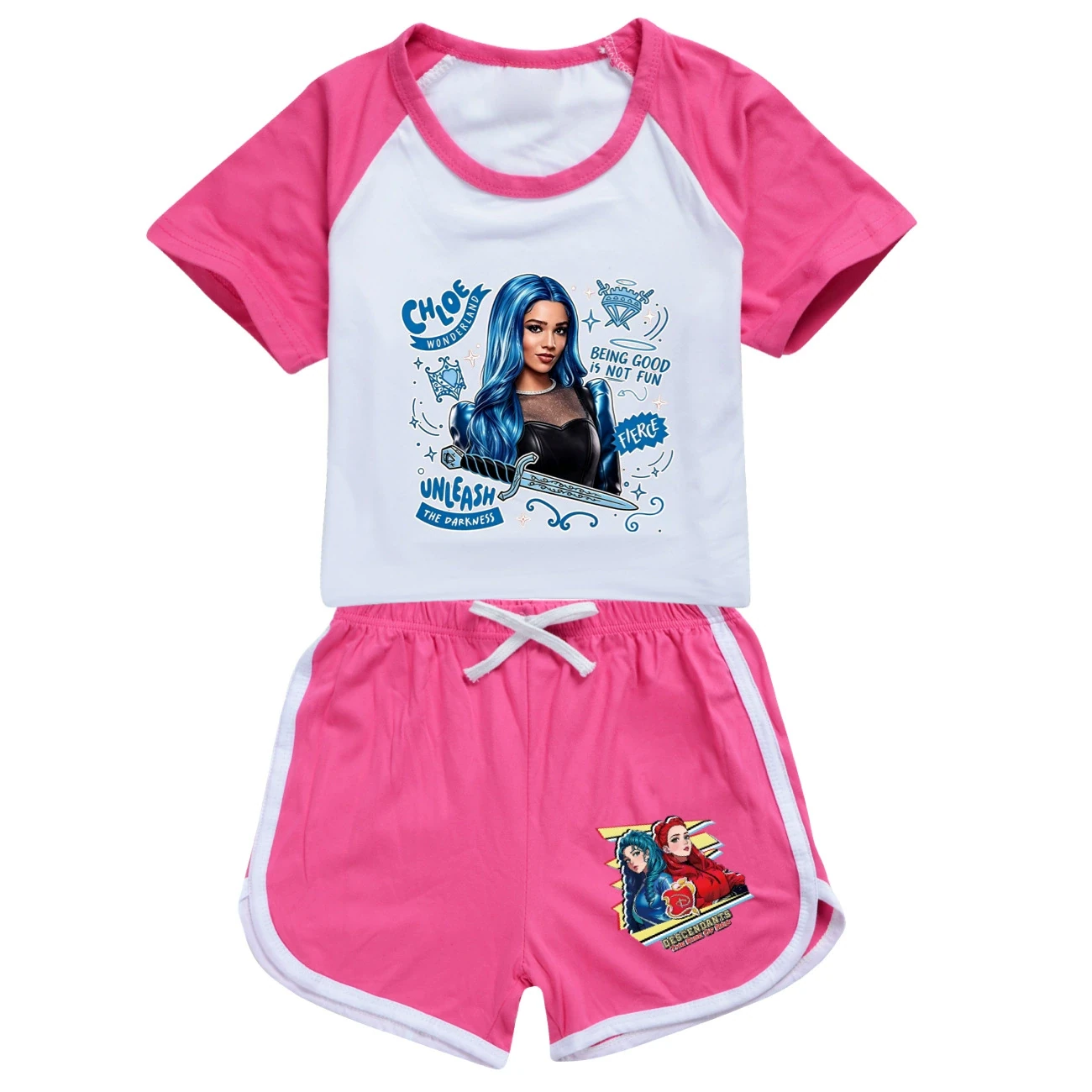 Tee & Shorts Active Set — 5796 Edition, Style 06 · Set · Rose